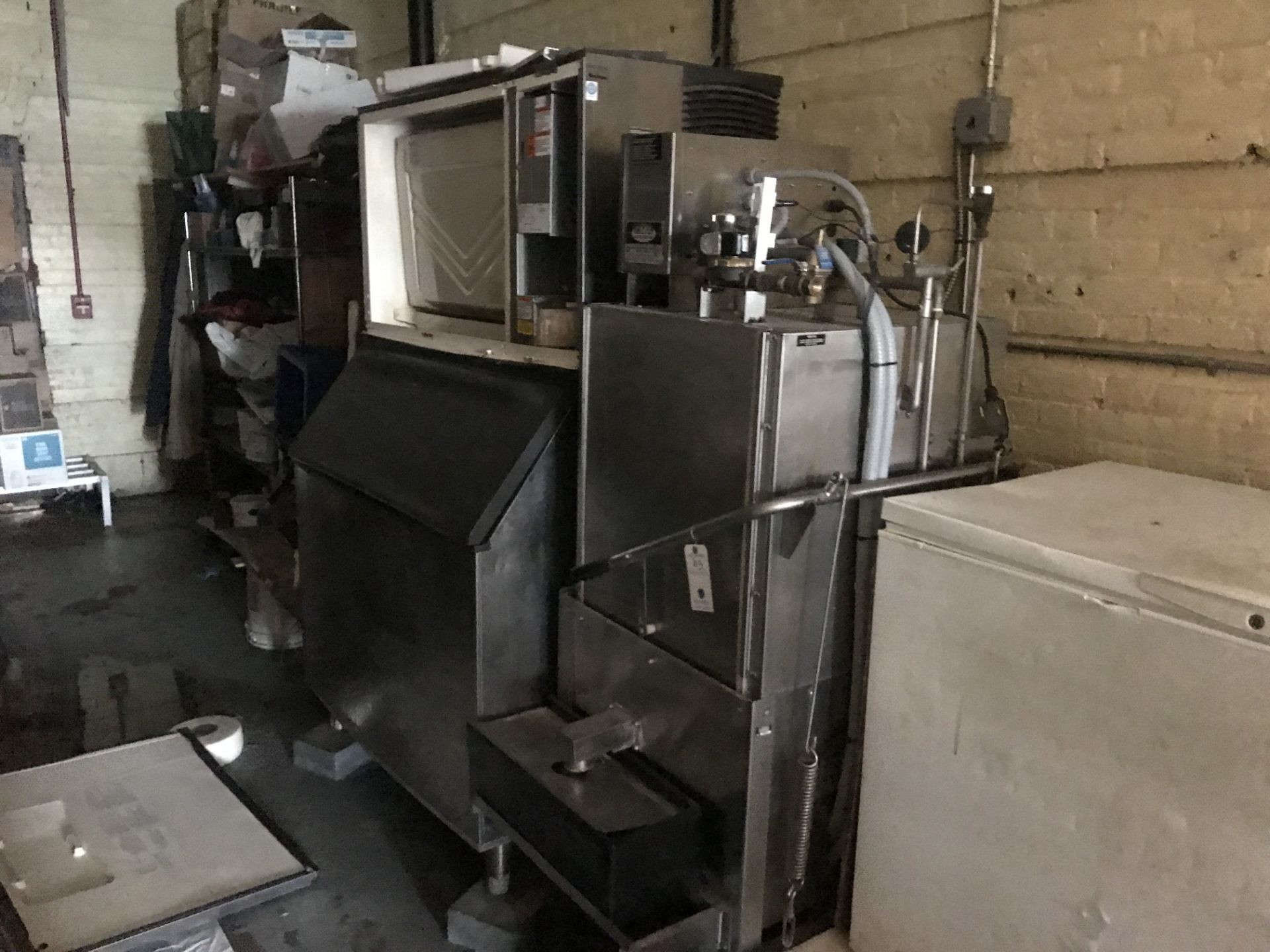 {LOT} (3) Asst. Gas Fryers, 5 Pan Steam Table, (2) Upright Broilers, Refrigerator Base Station, ( - Image 5 of 5