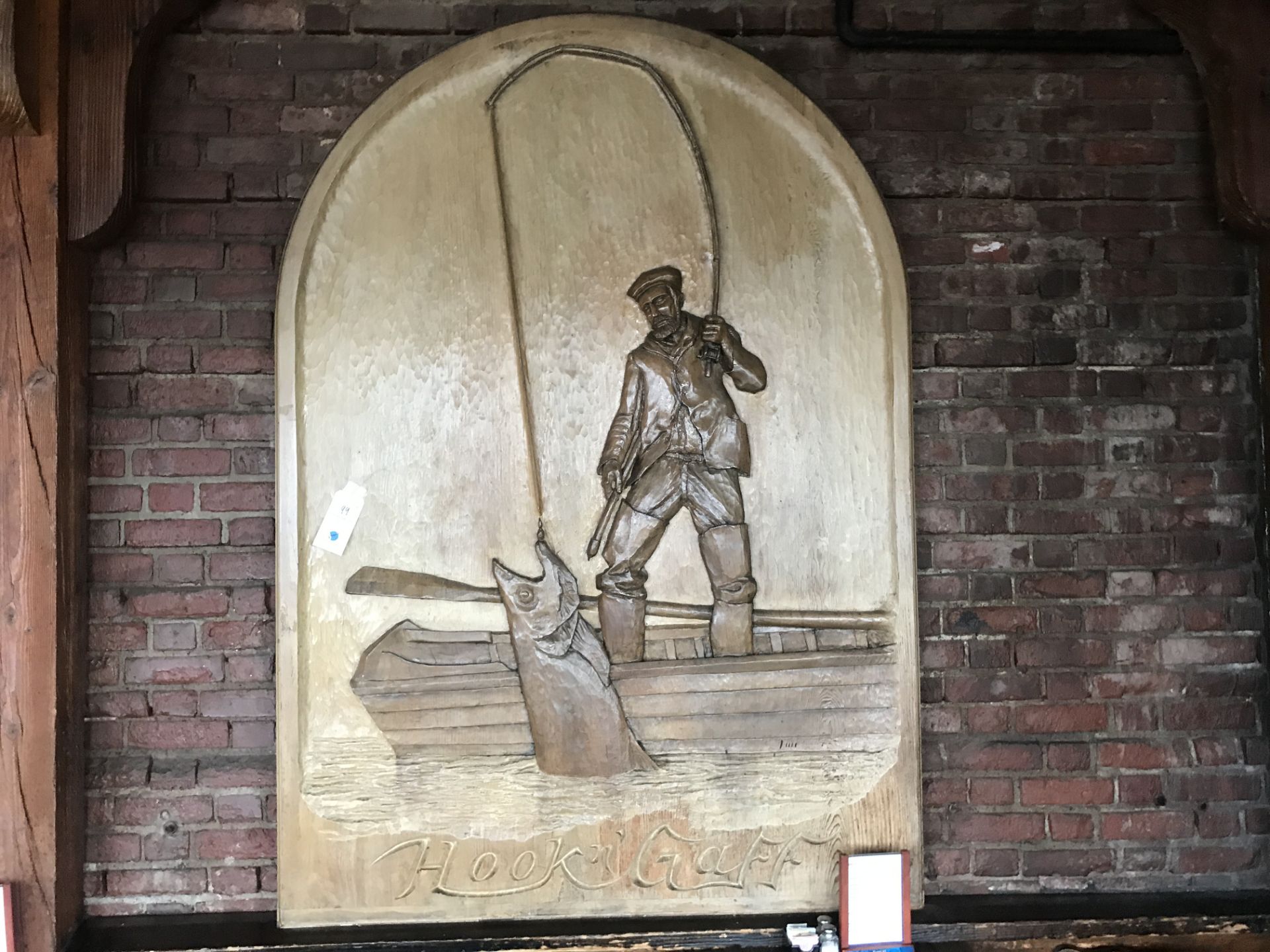 Wood Hook & Gaff Carved Fisherman