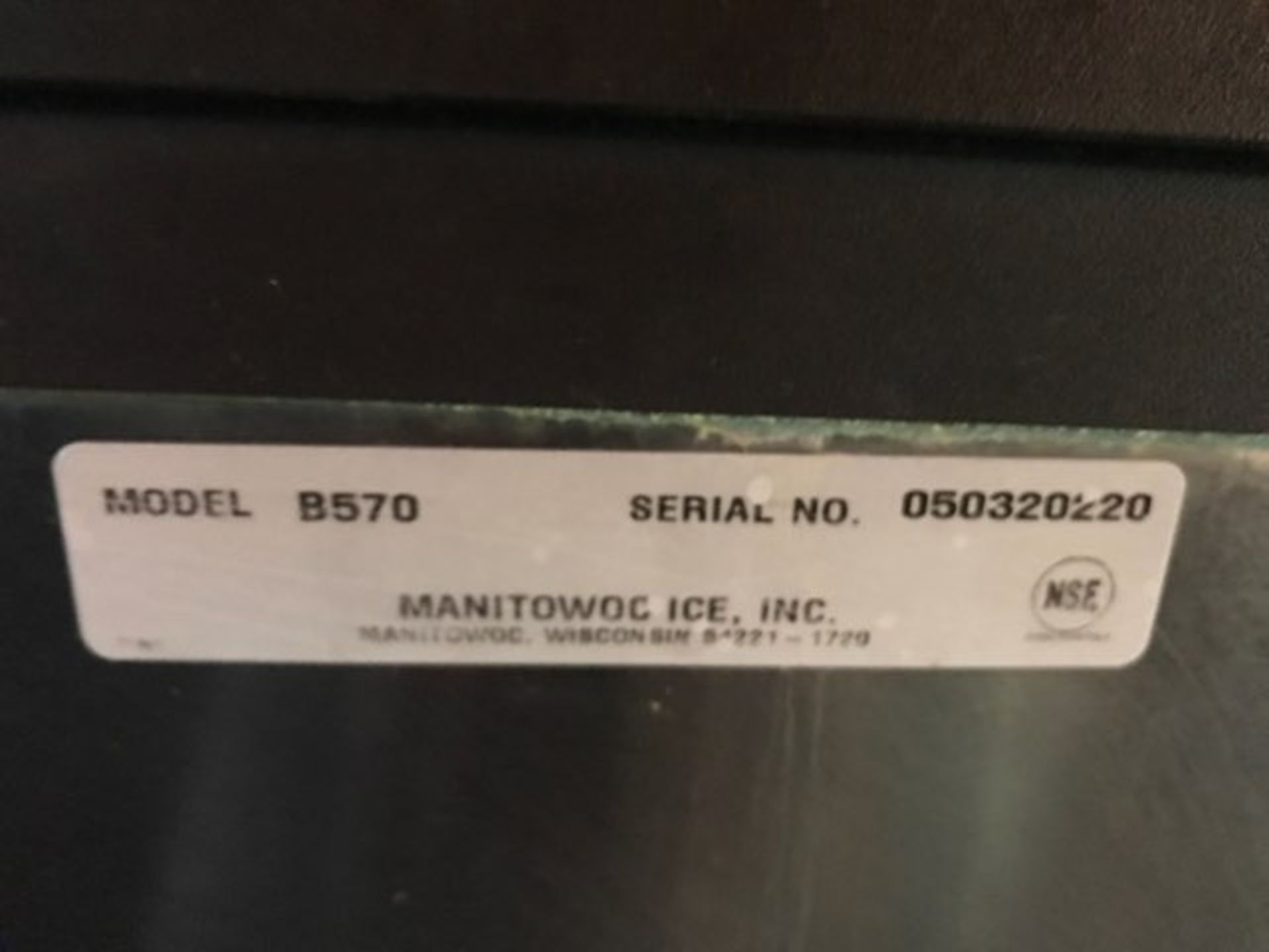 Manitowoc Ice Maker #B570, S/N: 050320220 - Image 2 of 2