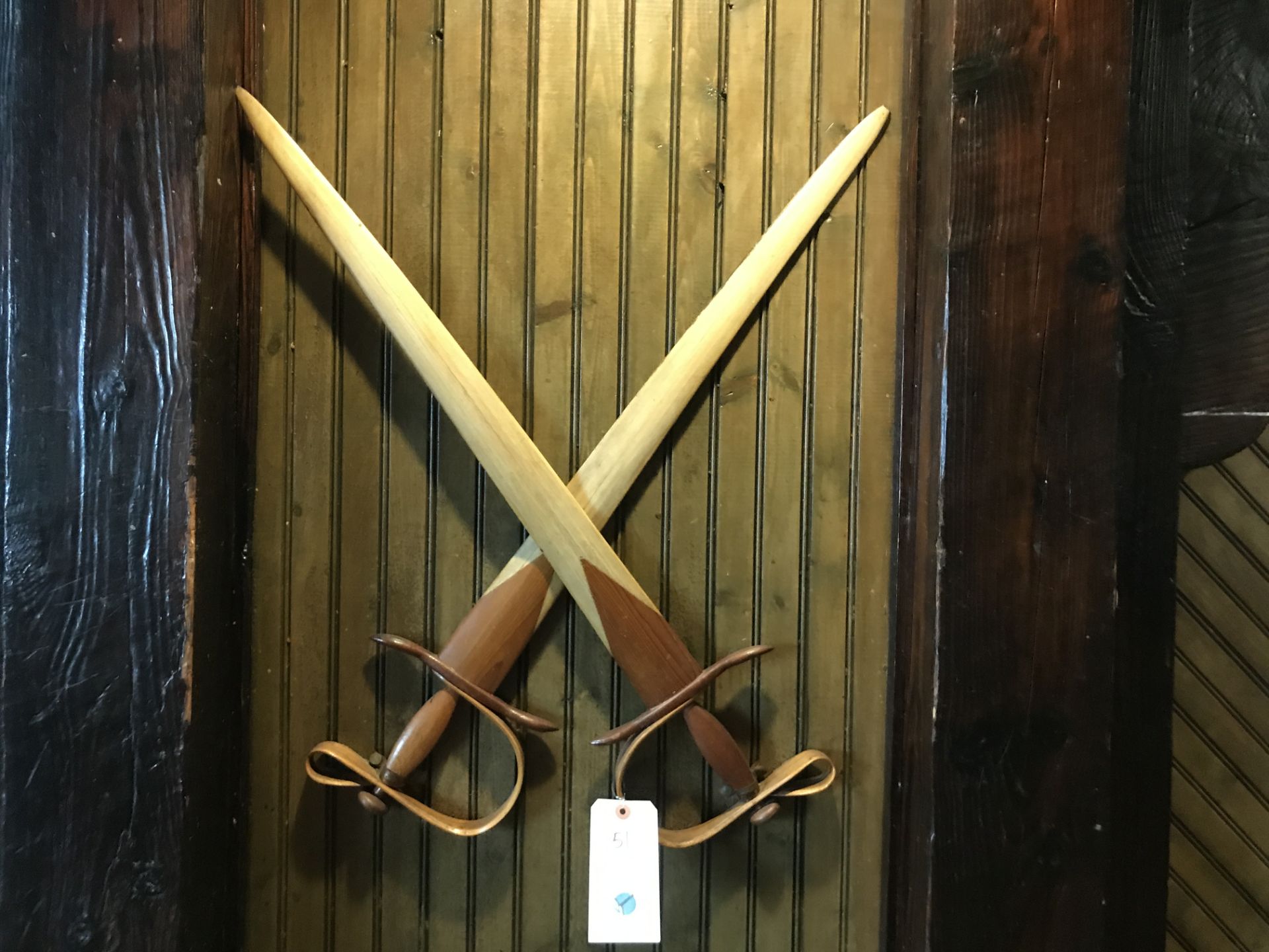 Wooden Crossed Swords