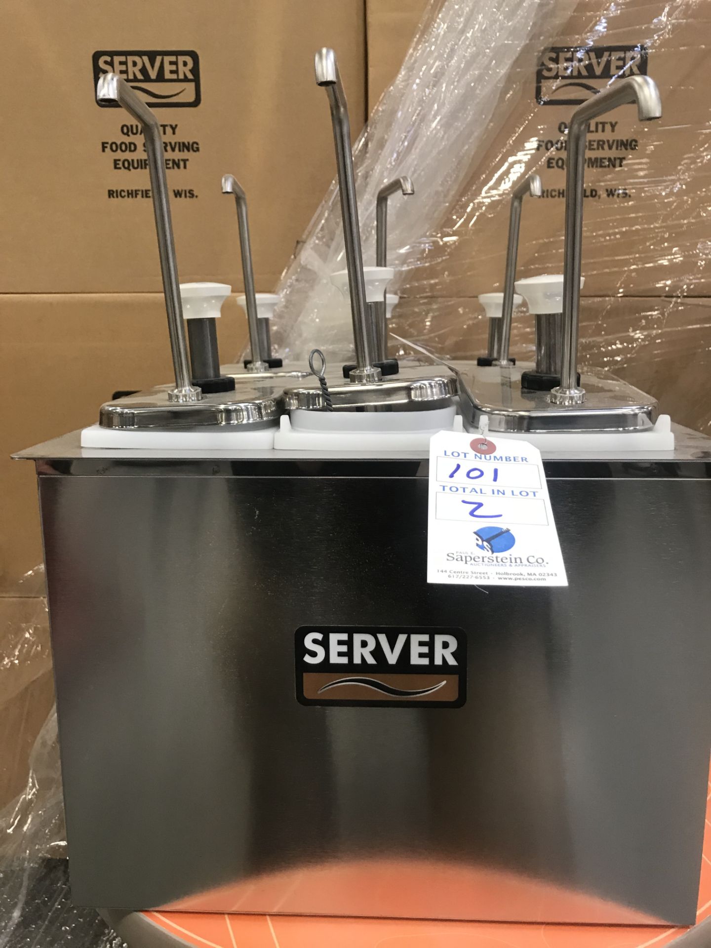 {LOT} (2) Server Serv-Bar Kit #SB-3DI Milk, Cream, Skim Milk, Stainless Steel Pump Server New In