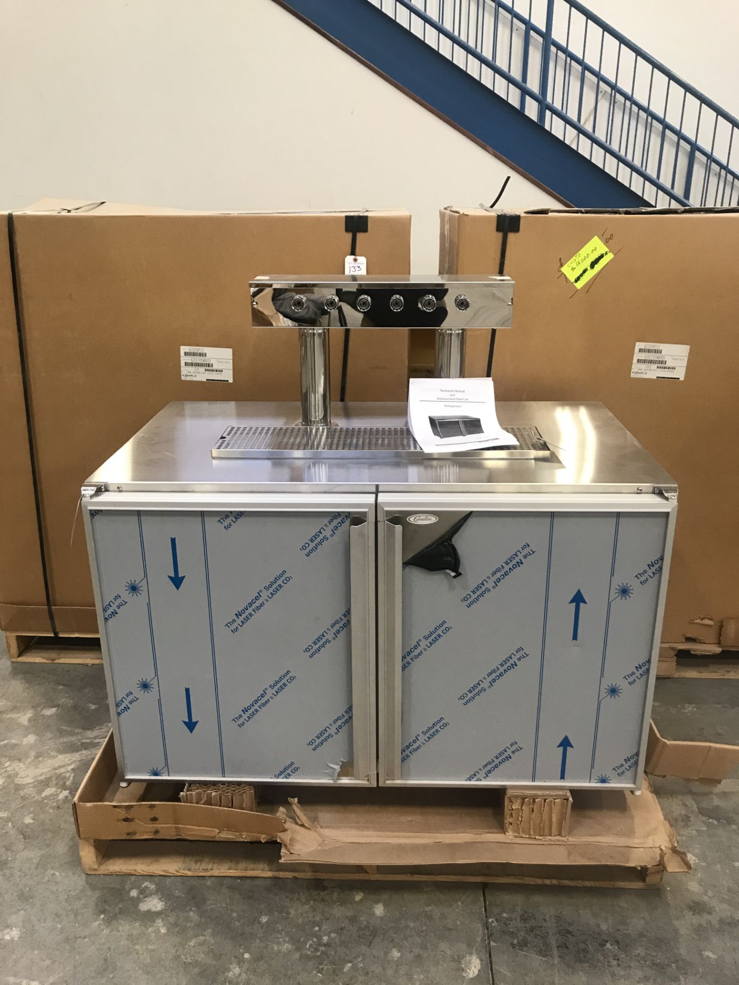 NEW IN BOX ON PALLET Silver King #SKR48/C2 Commercial Self-Contained Stainless Steel 6-Tap Cornelius