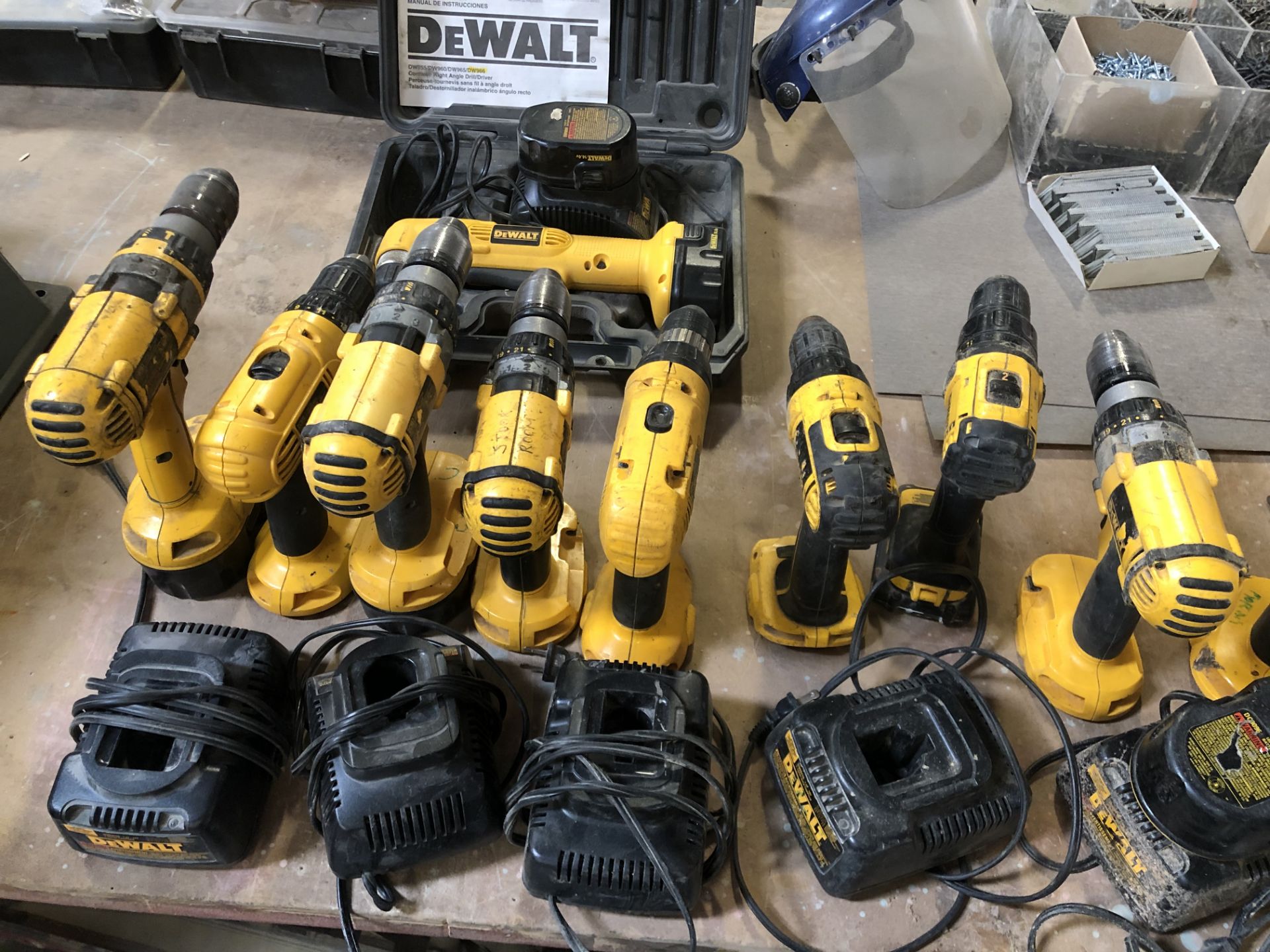 {LOT} (18) Assorted Dewalt Cordless Tools C/O Drills, Saws, Lights, Batteries and Chargers - Image 3 of 4