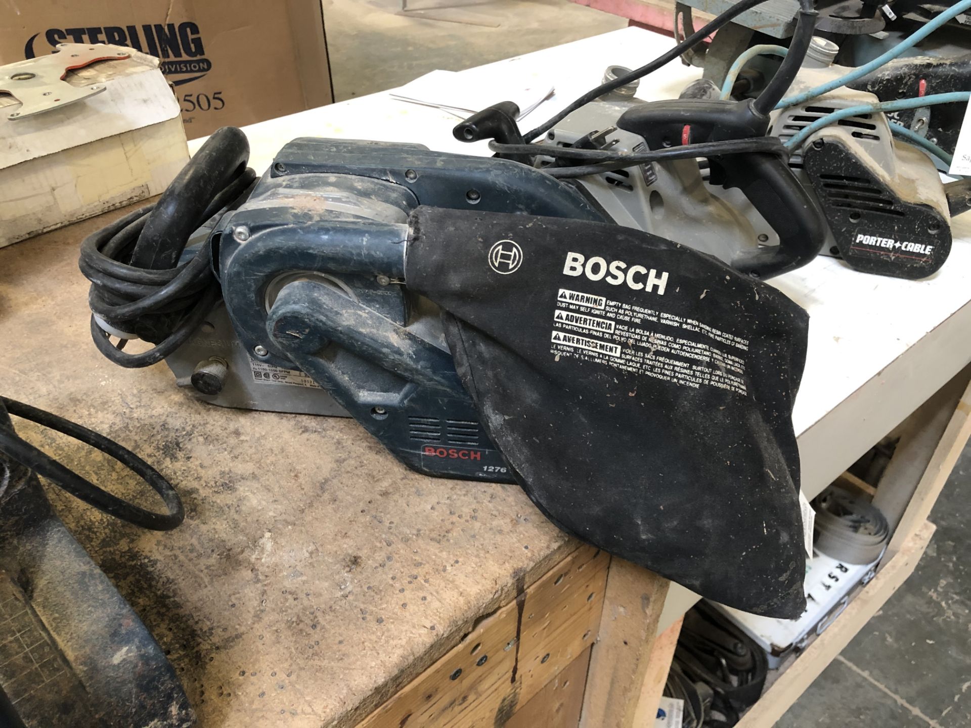 {LOT} (2) Bosch #1276DVS Belt Sanders