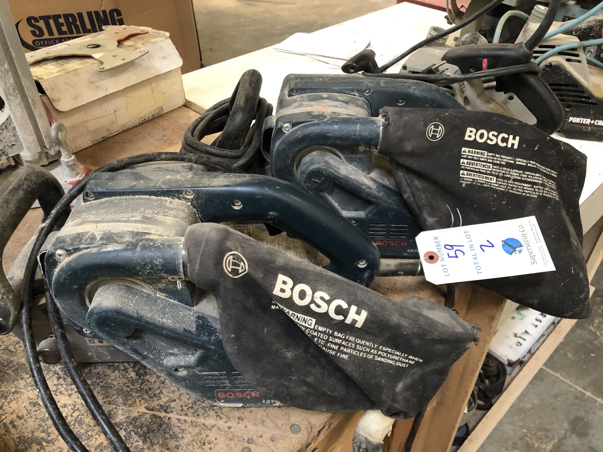{LOT} (2) Bosch #1276DVS Belt Sanders - Image 2 of 2