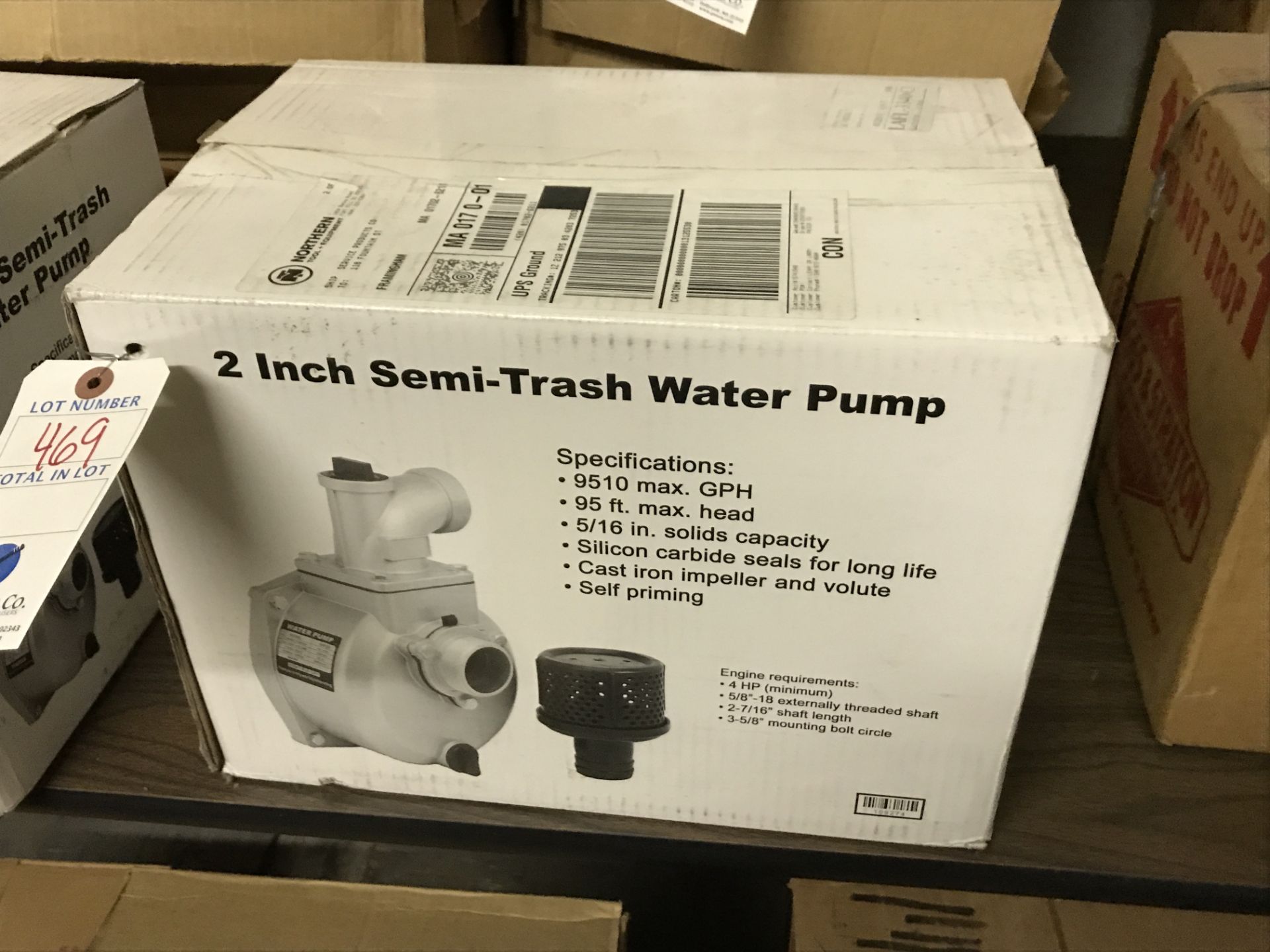 Northern Tool 2" Trash Pump, Open Box [Motor Required]