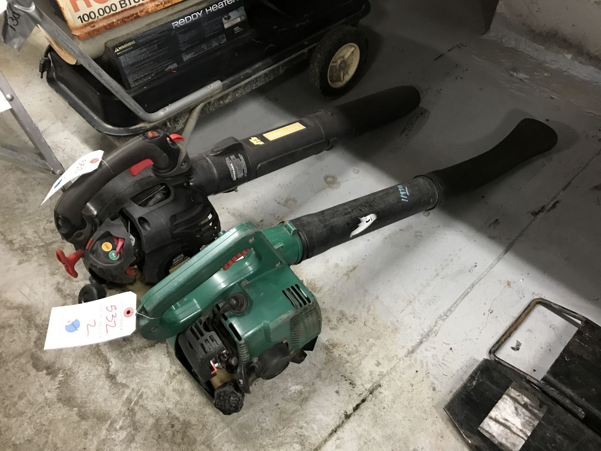 {LOT} (2) Gas Powered Leaf Blowers