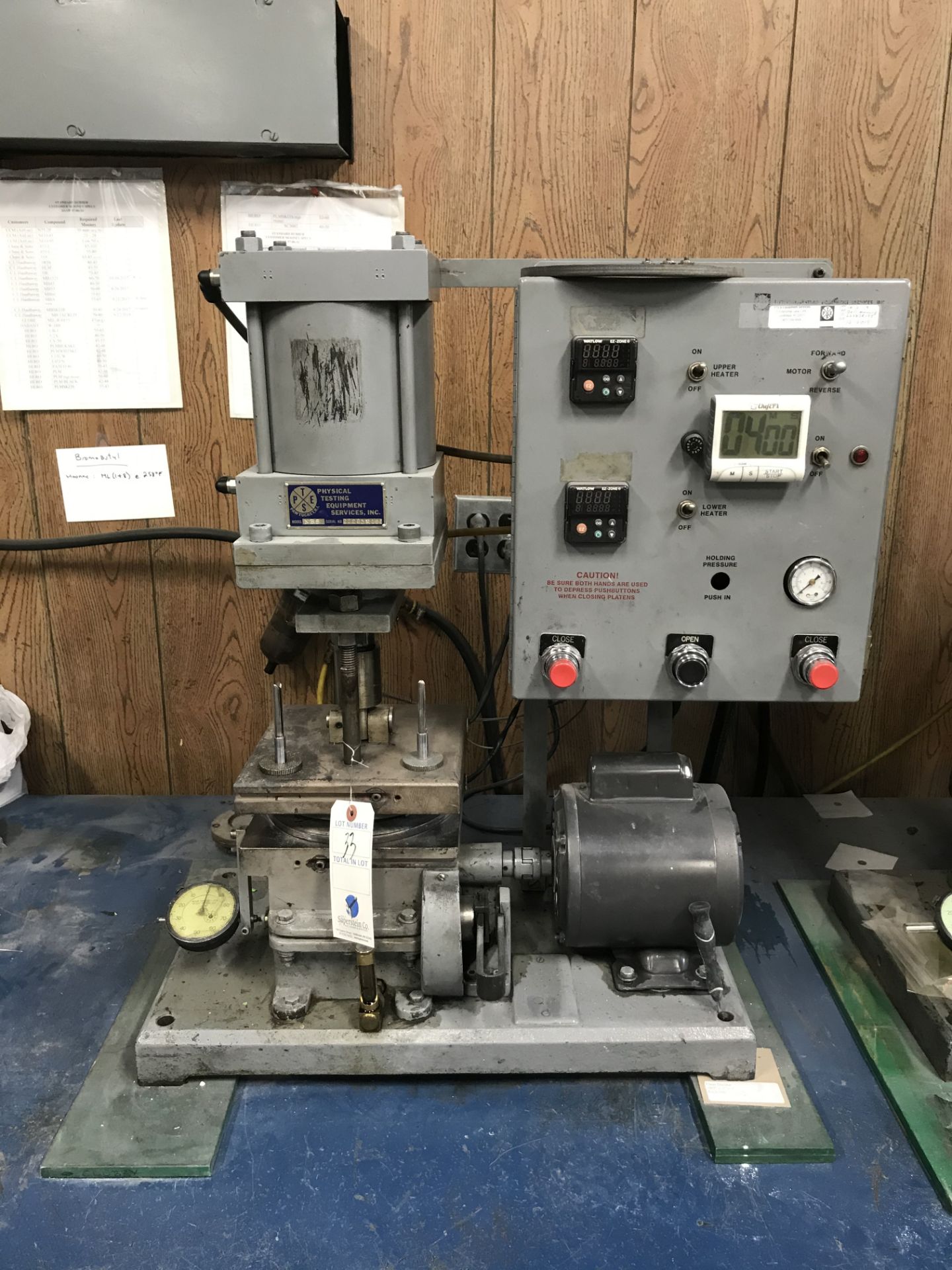 Mooney #NBS Viscometer w/Control Box & Dayton Single Phase Motor