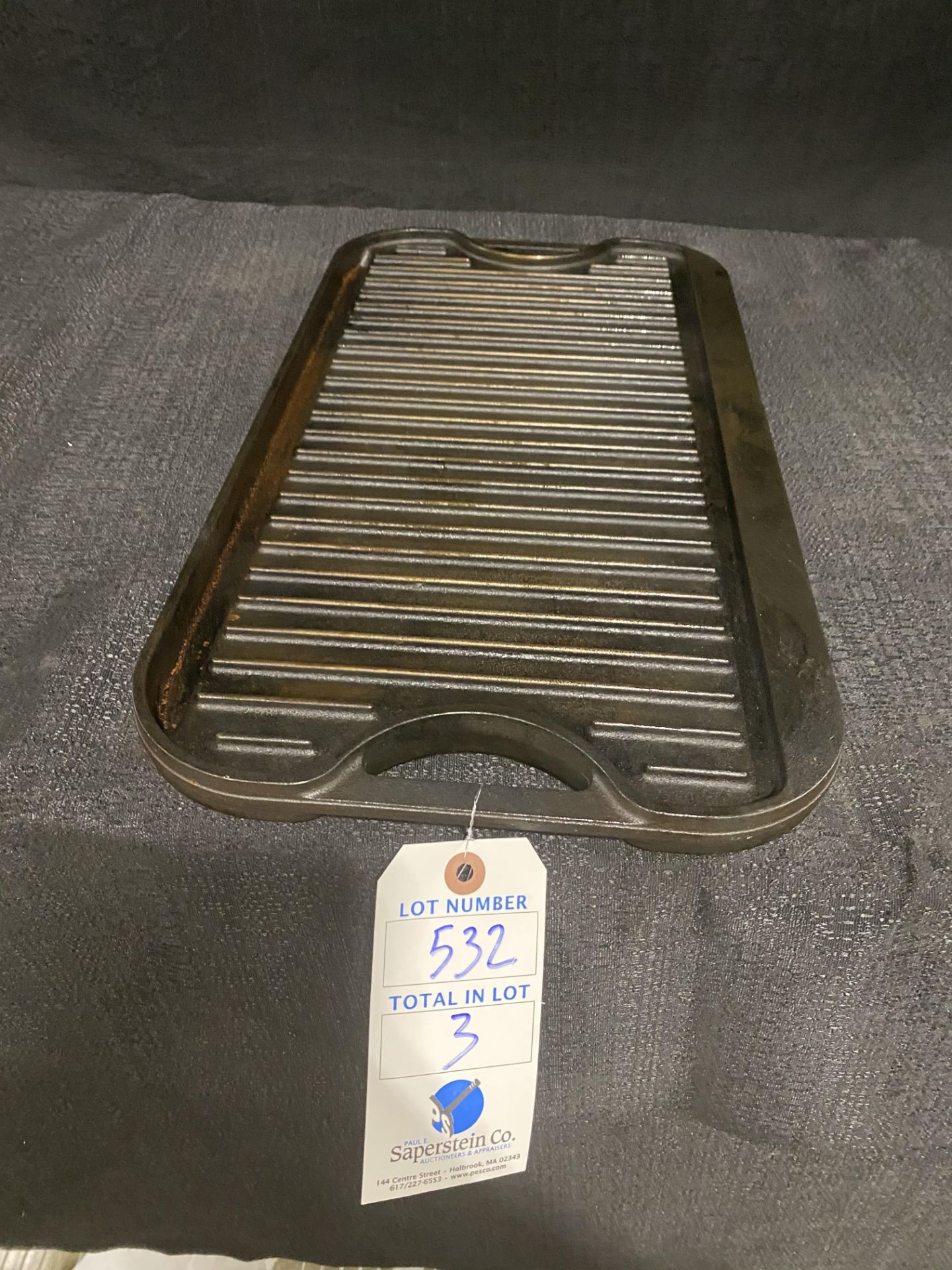 (3) Cast Iron Grill Pans