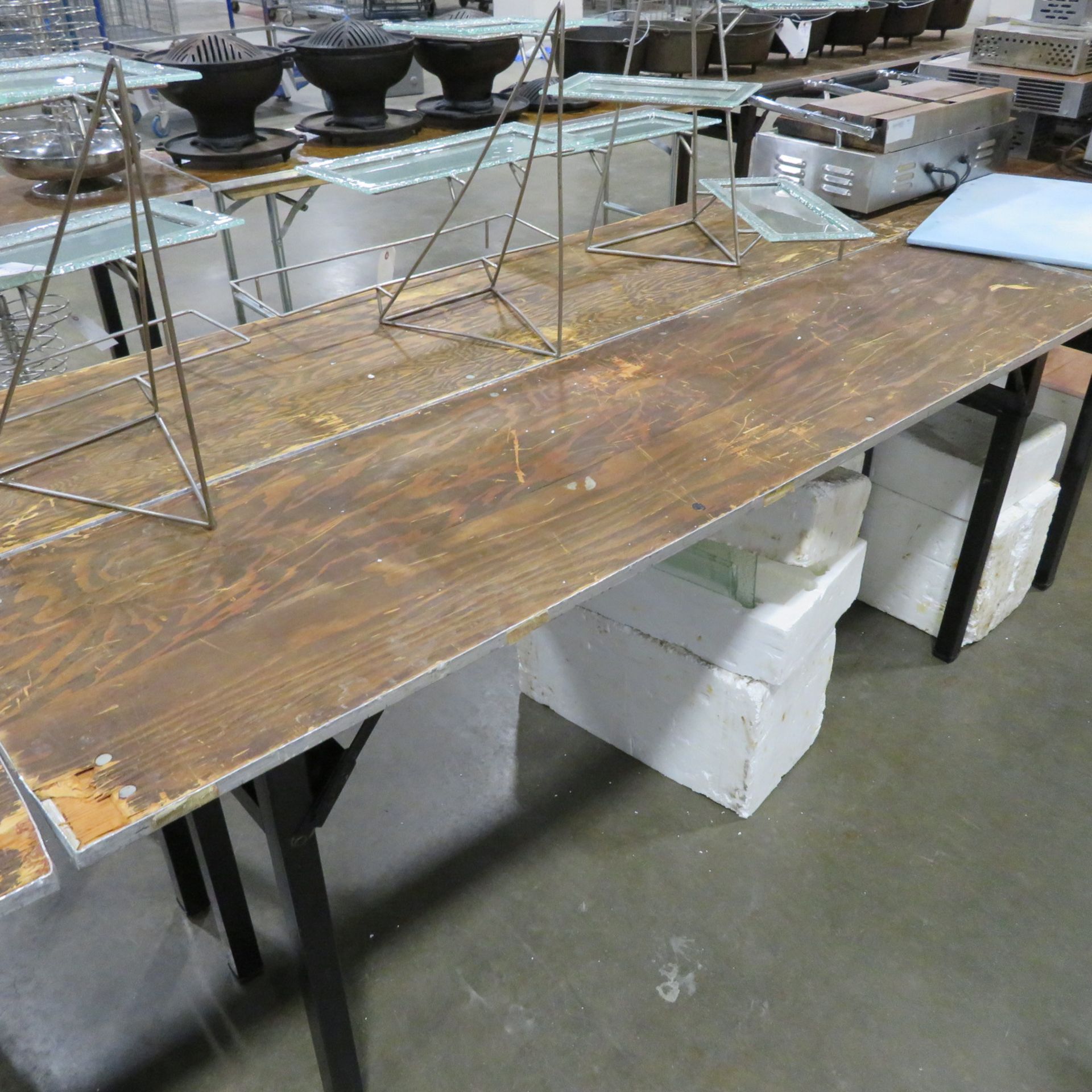 (26) 72" x 18" Wood Top Metal Base Folding Tables