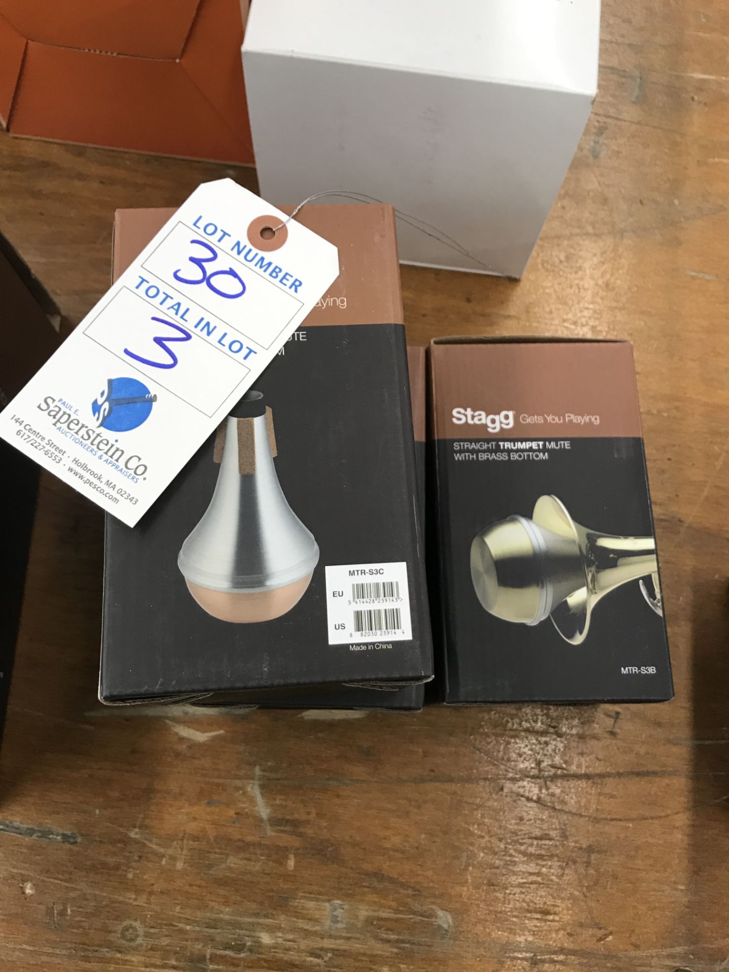 (3) Stagg Straight Trumpet Mute w/(2) Copper Bottom & 1 Brass Bottom (NIB)