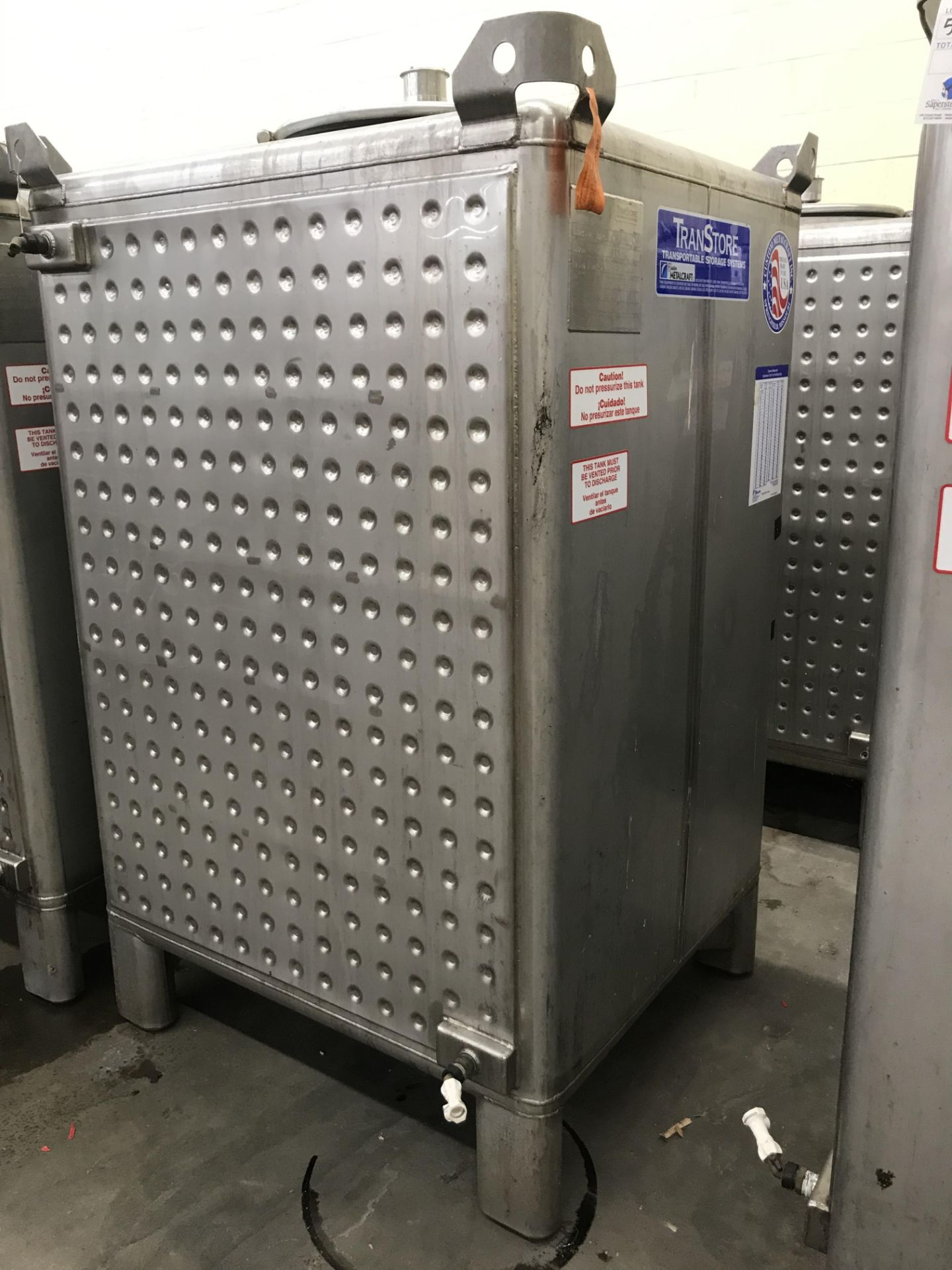 Custom Metalcraft Square Fermentation Tank #516876, 550 Gallon, Glycol Jacketed, 304 Stainless