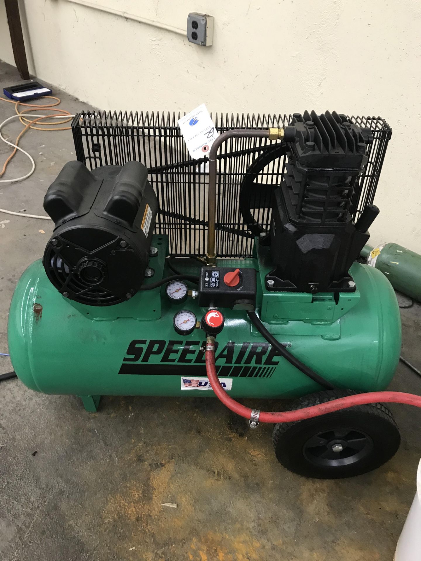 Speedaire #52YM09 Electric Air Compressor, Single Phase, 2 HP