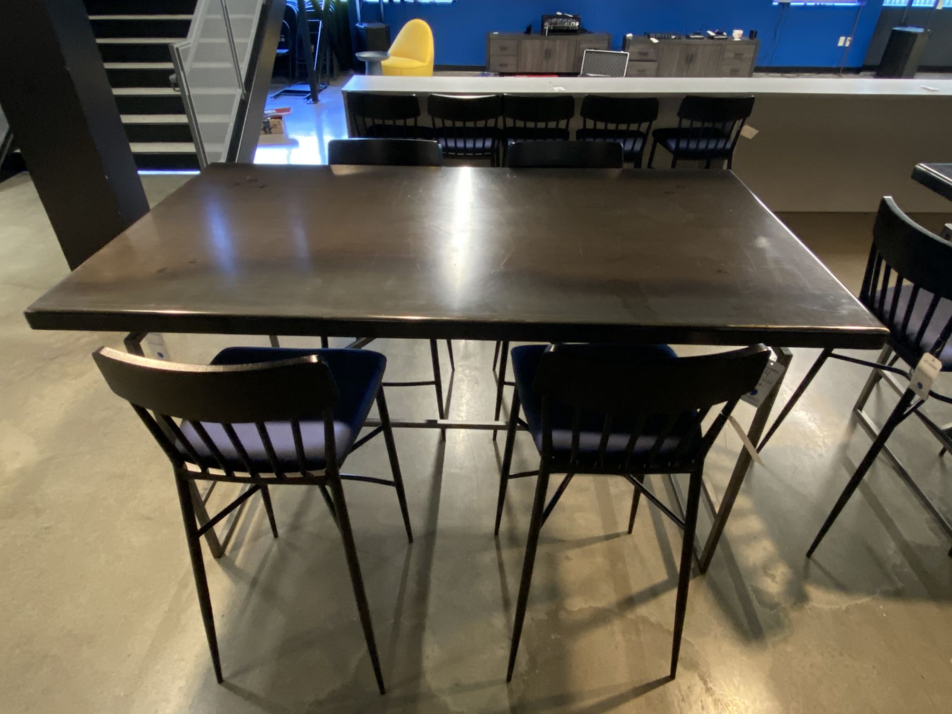 6'L x 40"W x 42"H All Steel Frame & Top Very Heavy Tables in Kitchen Area w/Workflow (4) Matching