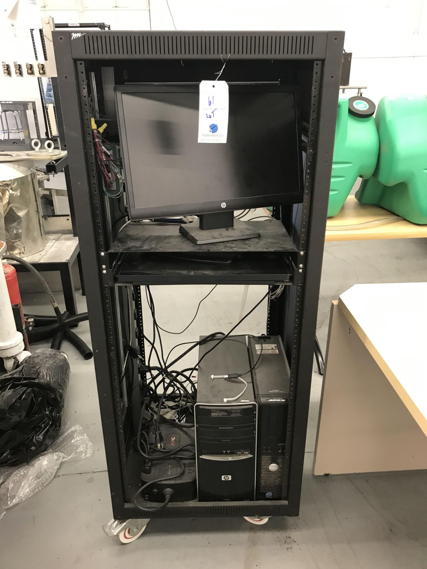 Computer Cart w/ HP Monitor, HP and Dell Cpus used to run Beta Cell Furnace