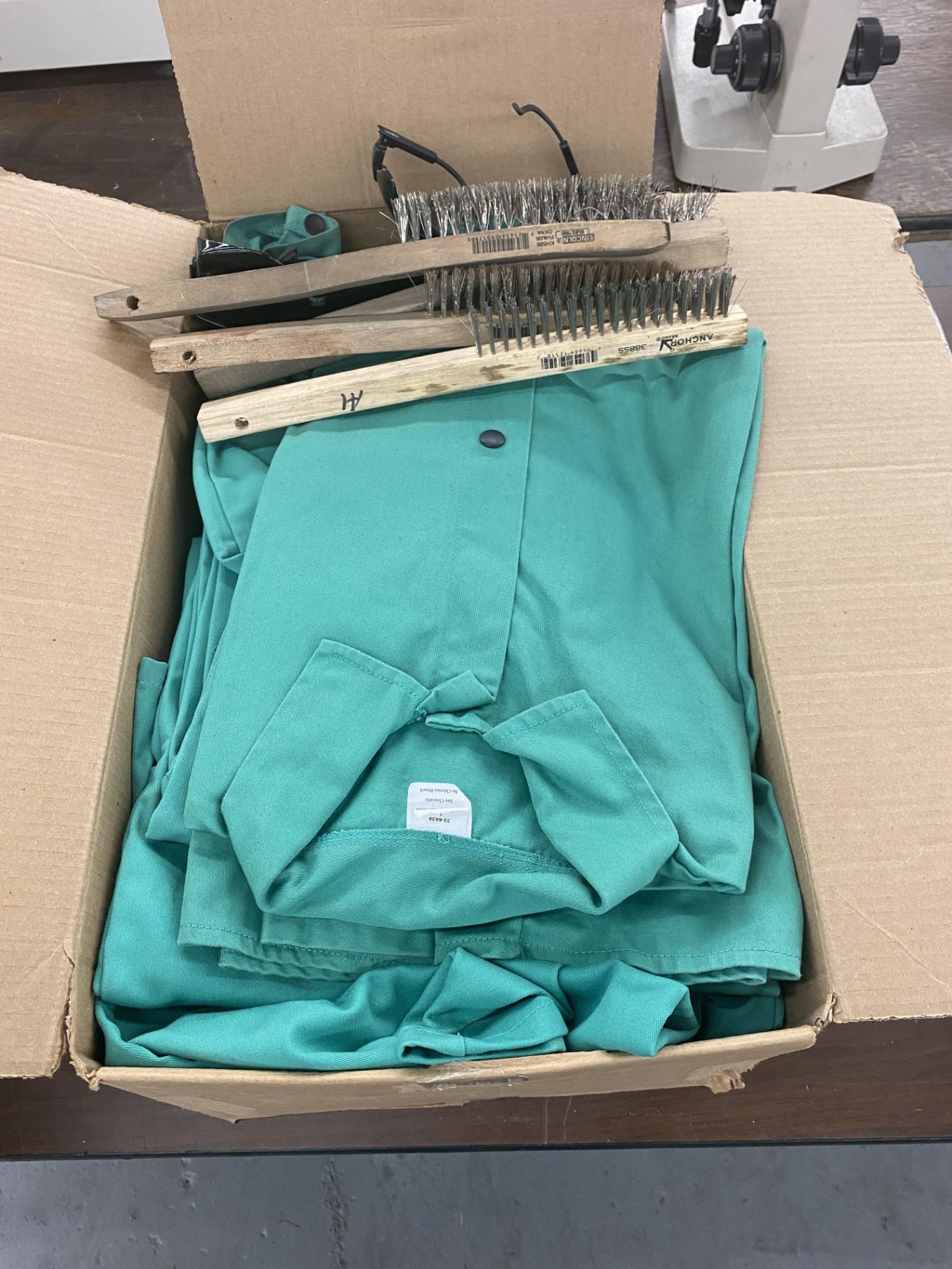 {LOT} Weldas Durable & Washable Flame Resistent Cotton Welding Shirts, Button Ups & Pants - Image 2 of 2