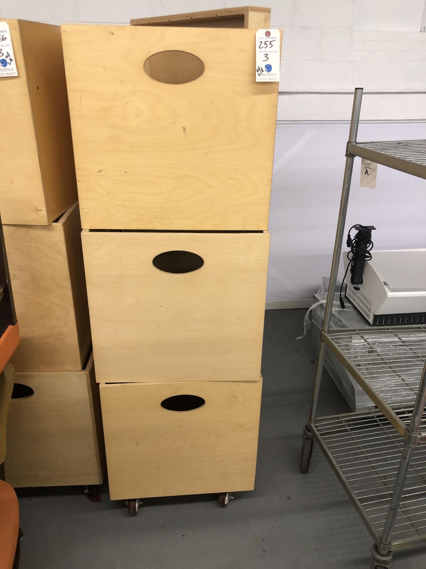 (3) Portable Wooden Storage Crates W/ Lids