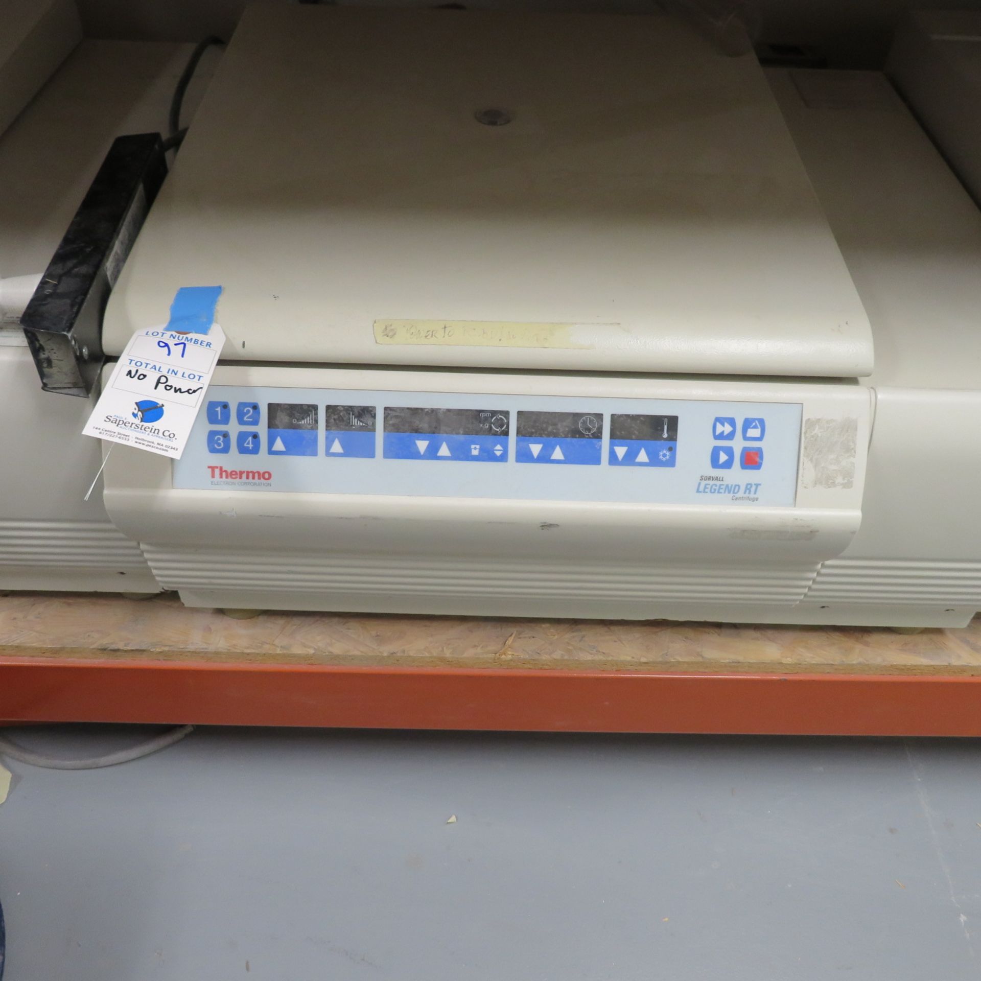 THERMO SORVALL LEGEND RT CENTRIFUGE-NO POWER