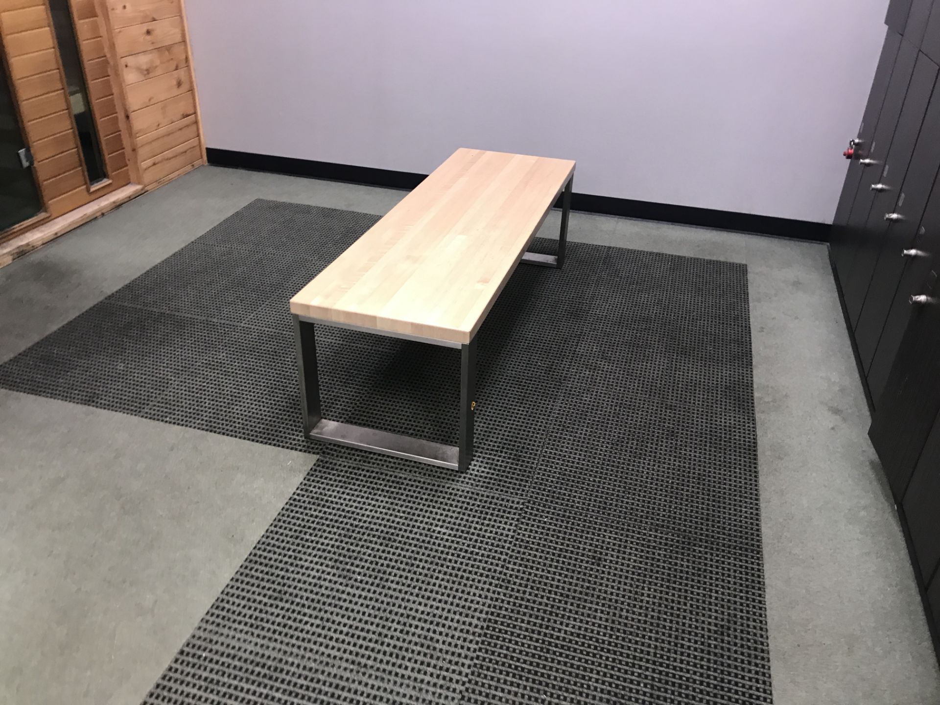 (4) Wood Top Metal Frame Locker Room Benches (NICE) - Image 2 of 2