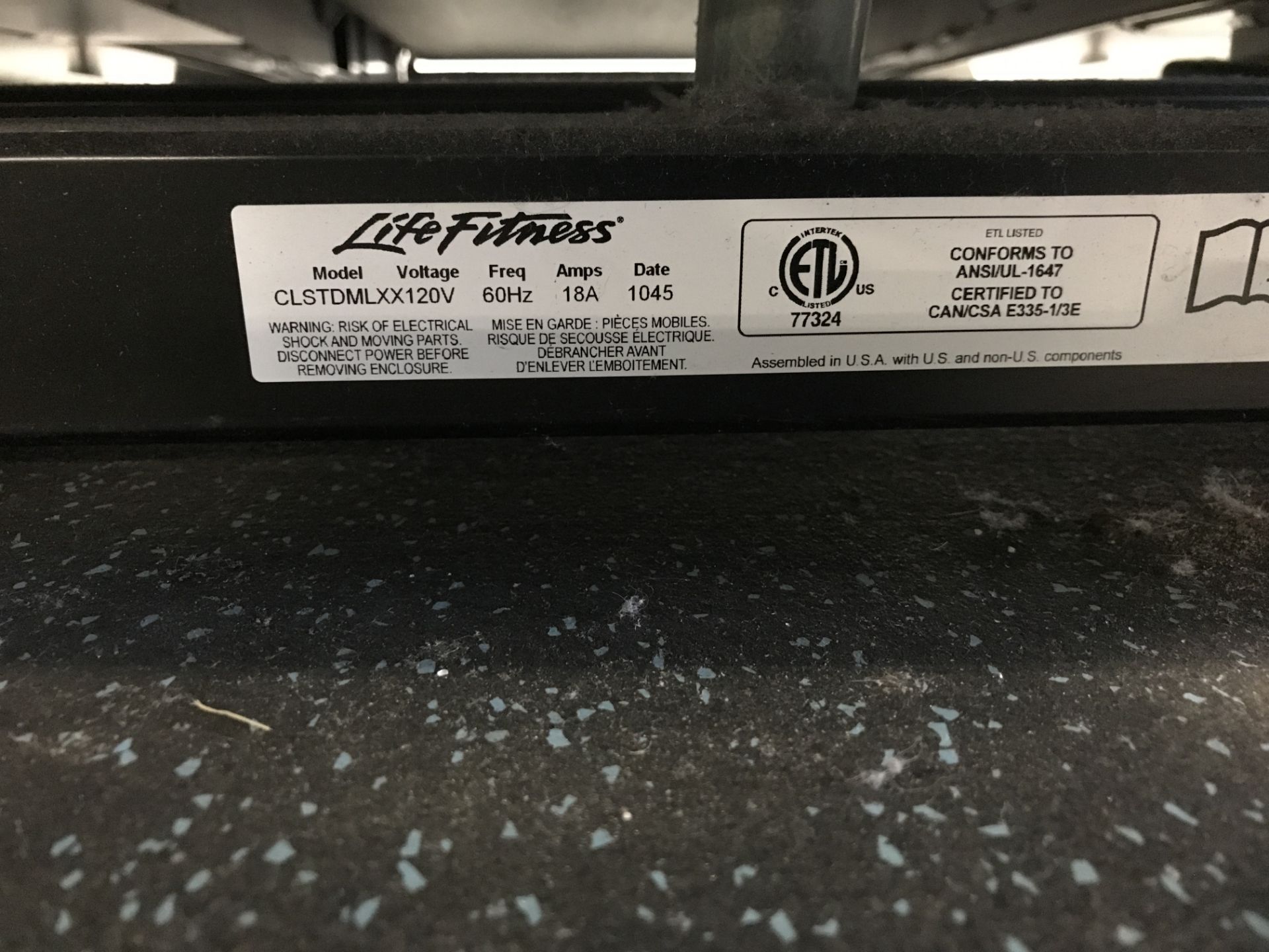 Life Fitness Flex Deck Treadmill #CLSTDMLXX (See Pic for Info Plate) w/Programmable Controls, - Image 4 of 5