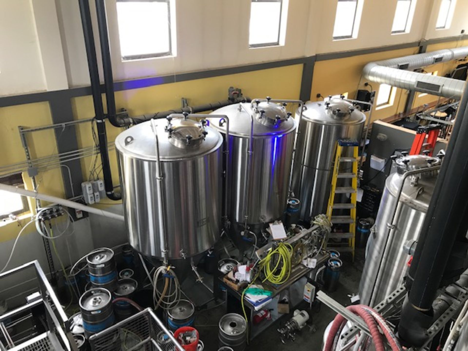 PICTURE PREVIEW BREWERY EQUIP - CANNING LINE - LABELER - (500) KEGS - TAP ROOM & KITCHEN EQUIP