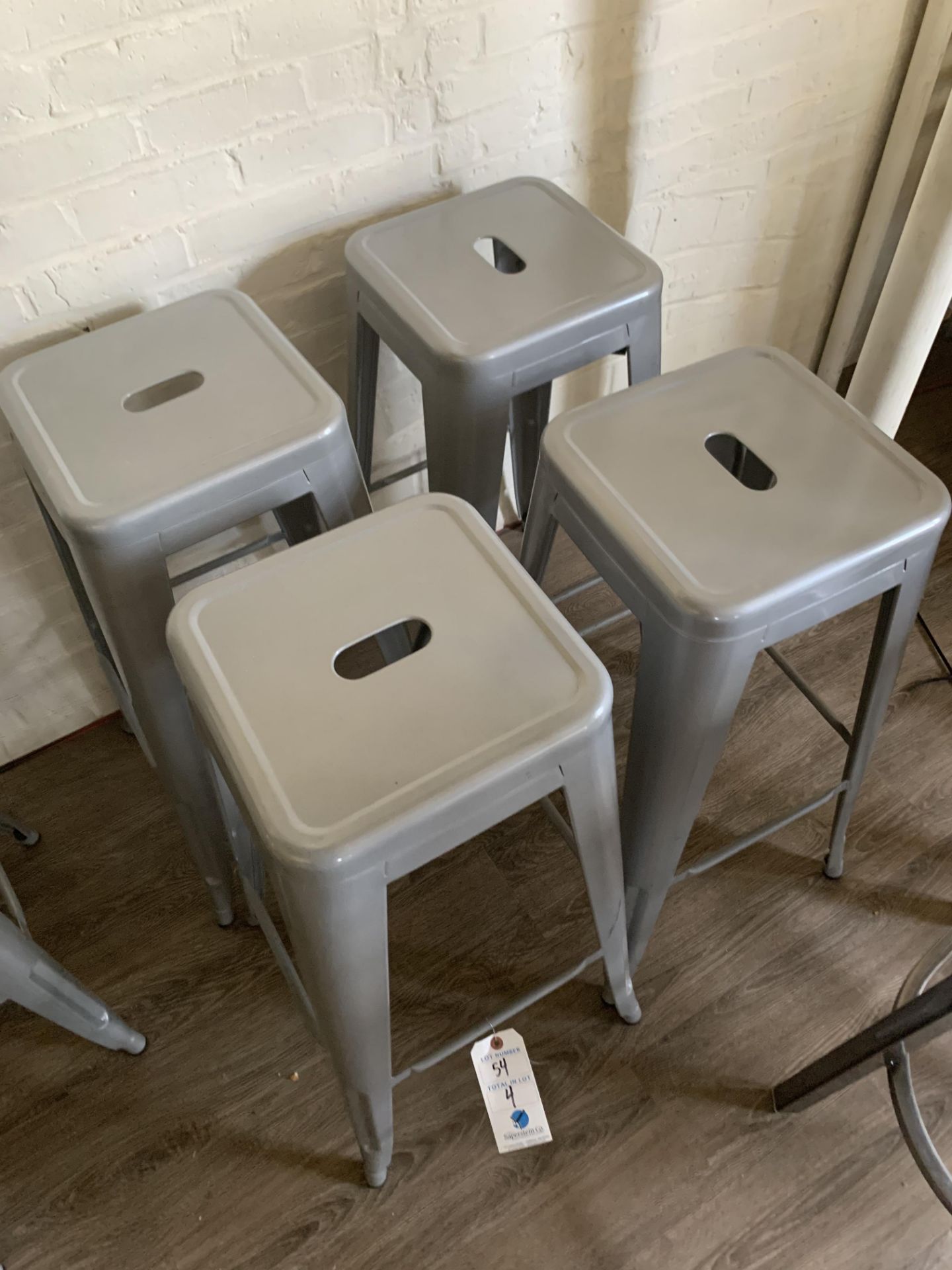 (4) Metal Stools No Backs