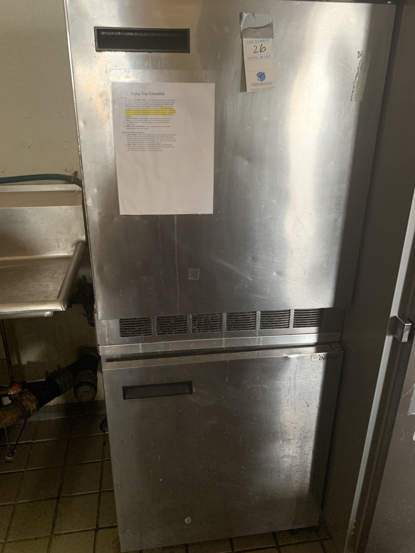Delfield Portable SS 2.5 Door Top Freezer Bottom Fridge
