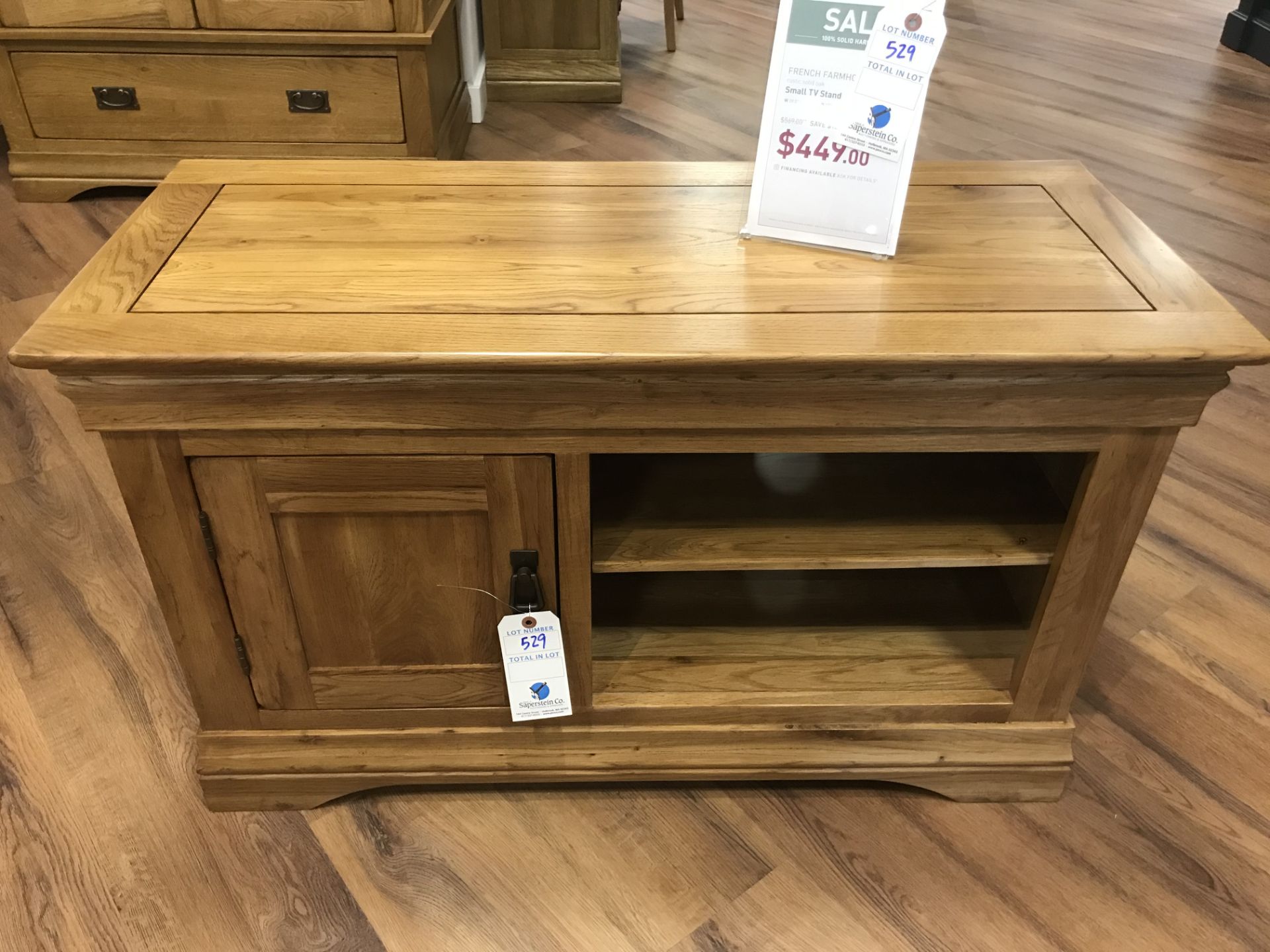 Small TV Stand (French Farmhouse) See Picture For Dimensions and Product Info