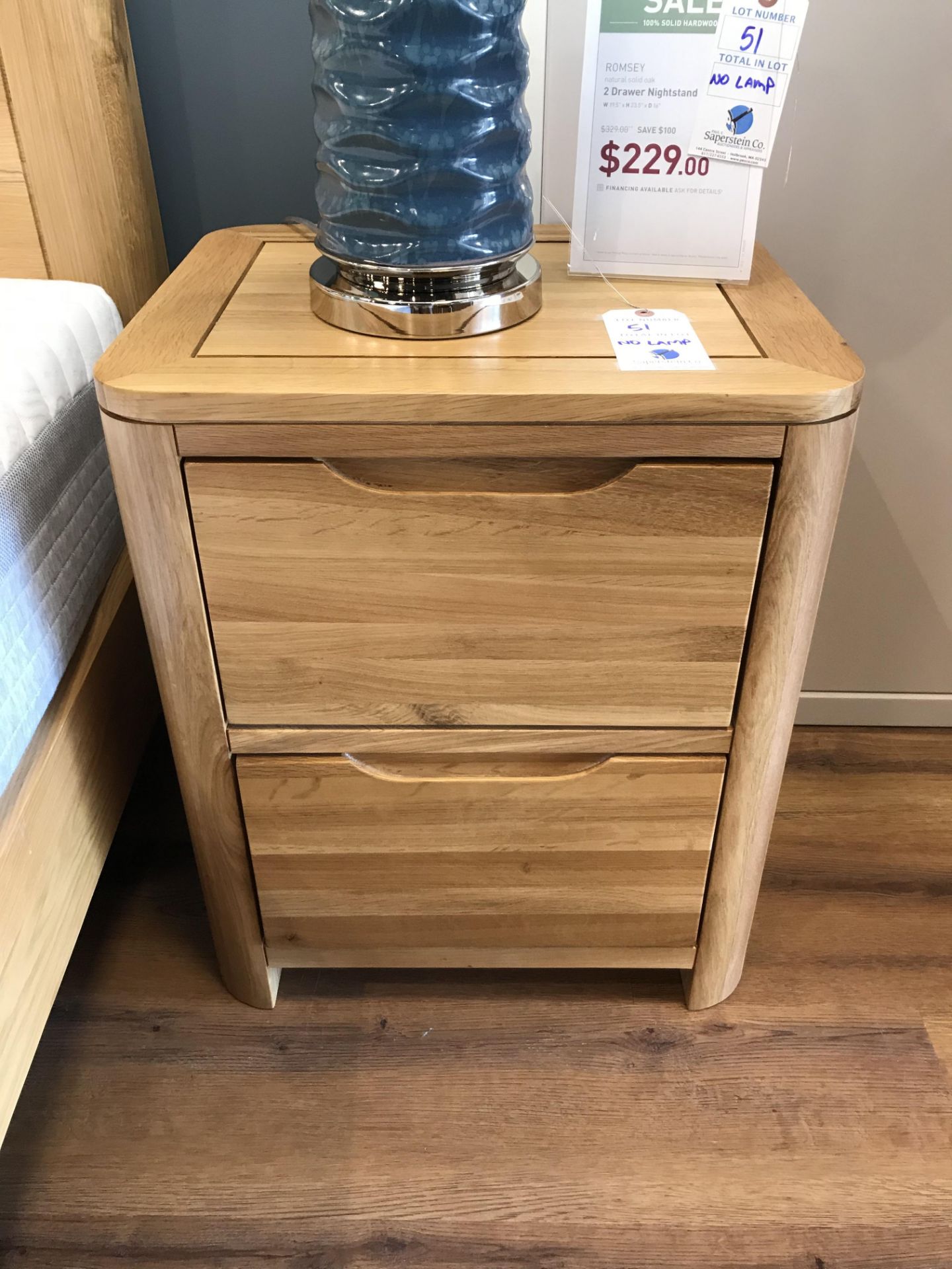 2 Drawer Night Stand (Romsey) See Picture For Dimensions and Product Info