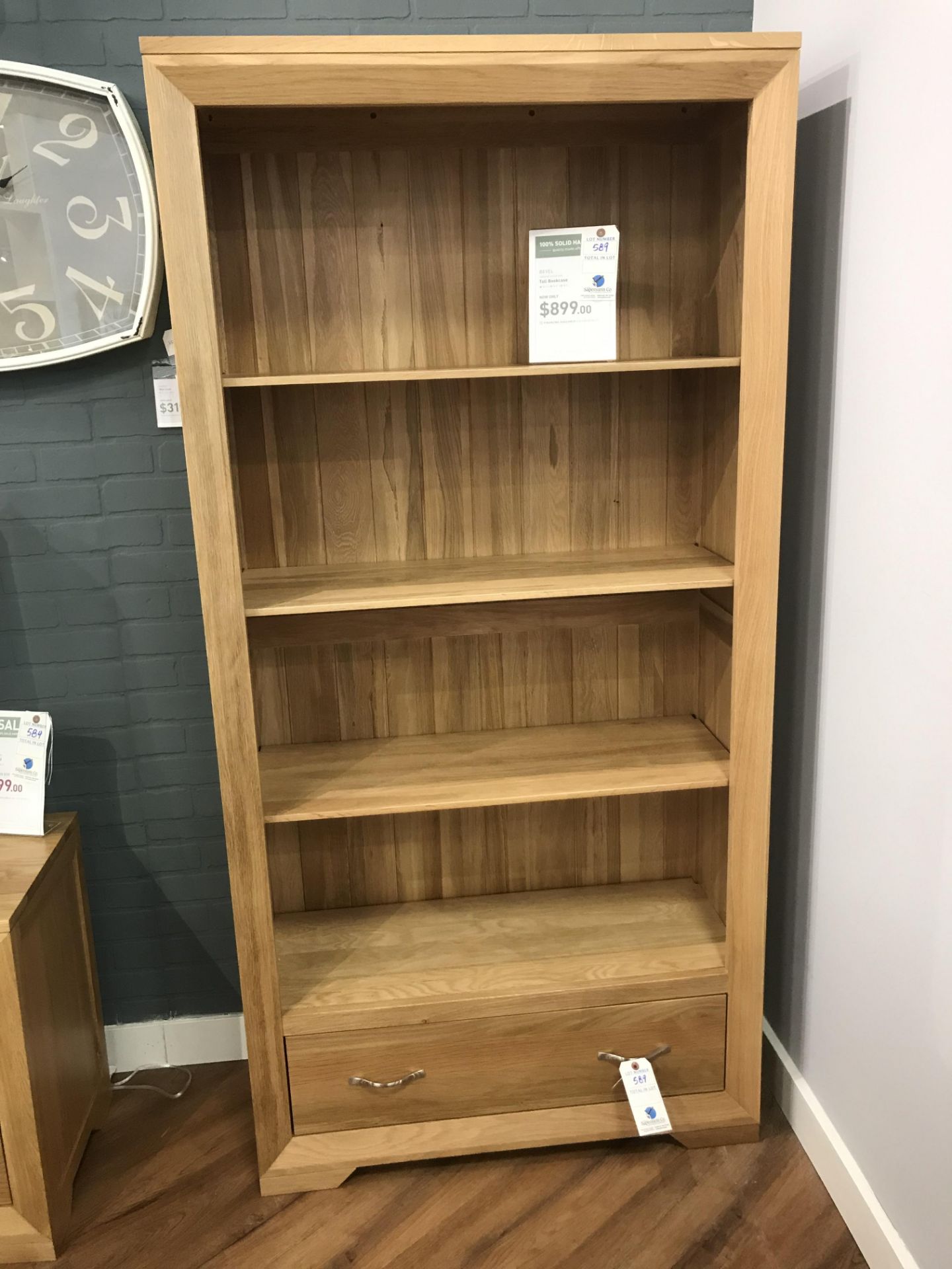 Tall Bookcase (Bevel) See Picture For Dimensions and Product Info