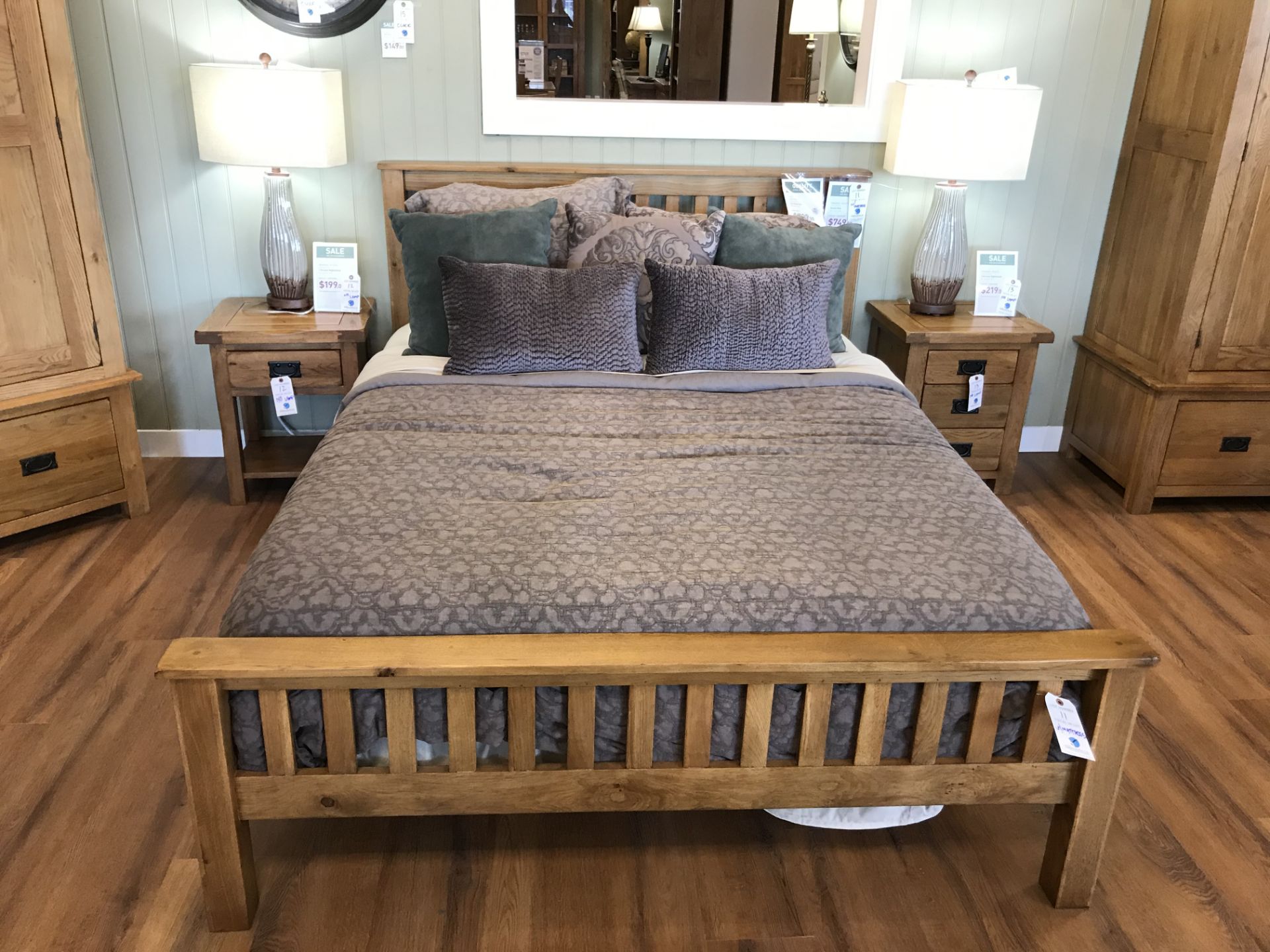 Queen Bed W/ Mattress (Original Rustic) See Picture For Dimensions and Product Info