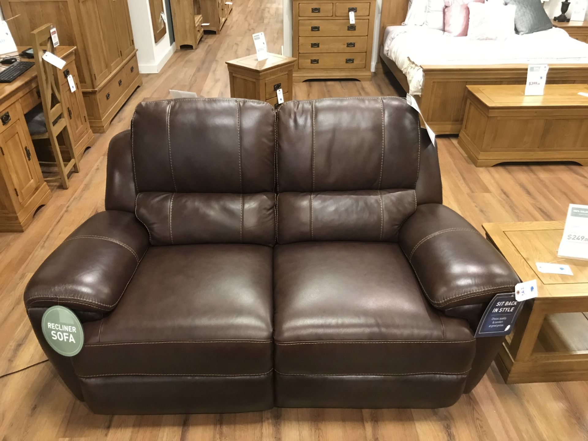 2 Seater Reclining Sofa (Finley)See Picture For Dimensions and Product Info