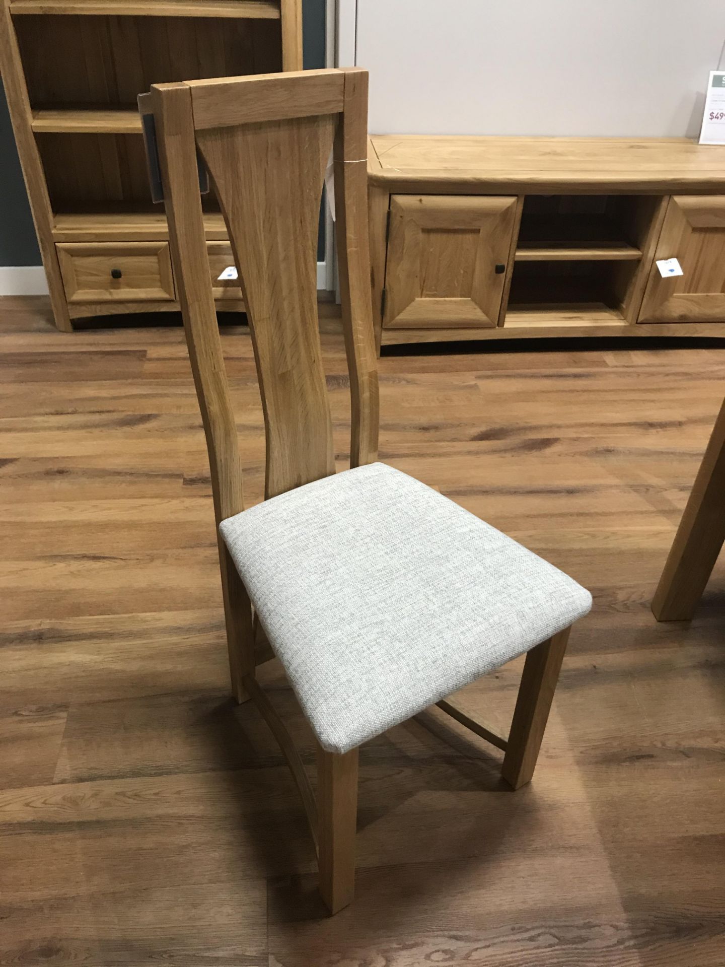 (6) Solid Hardwood Frame Chair
