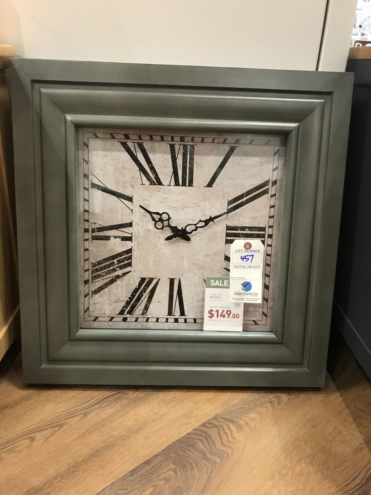Wall Clock (Charlton) See Picture For Dimensions and Product Info