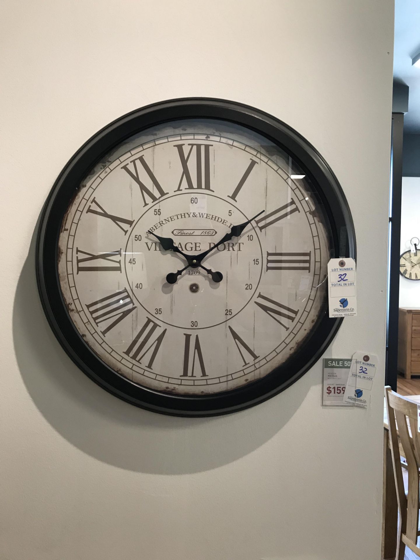 Wall Clock (Hendon) See Picture for Dimensions and Product Info