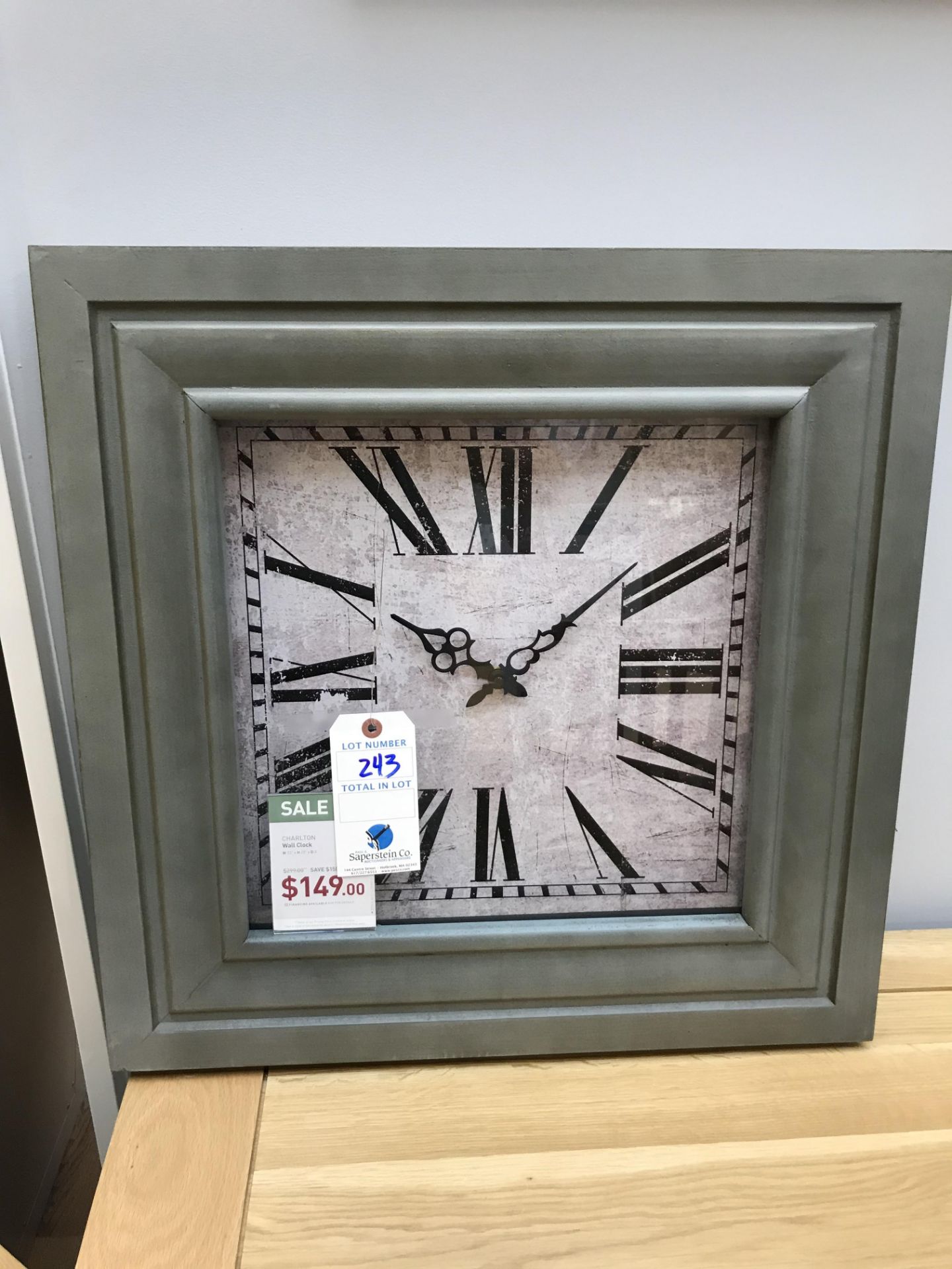 Wall Clock (Charlton) See Picture For Dimensions and Product Info