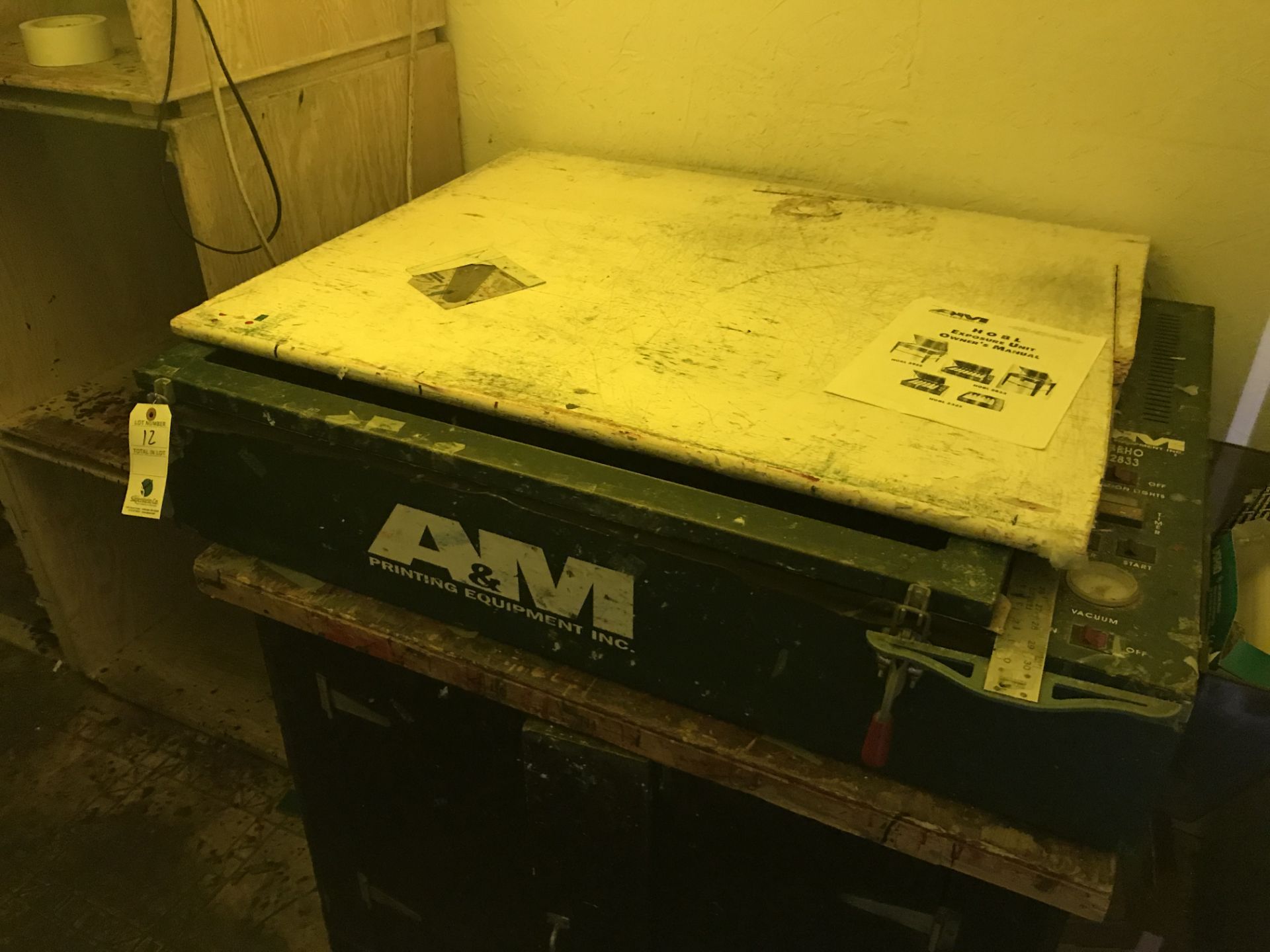 A&M HOBL BBHO 2883 Exposure Unit w/Spare Glass & Manual