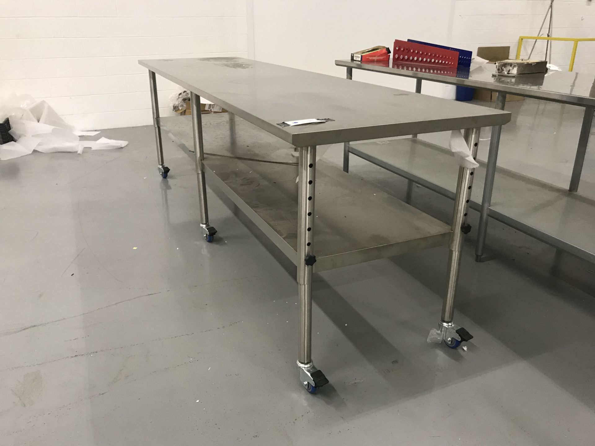 9'x2.5'x3' Adj. Height All SS Portable Table