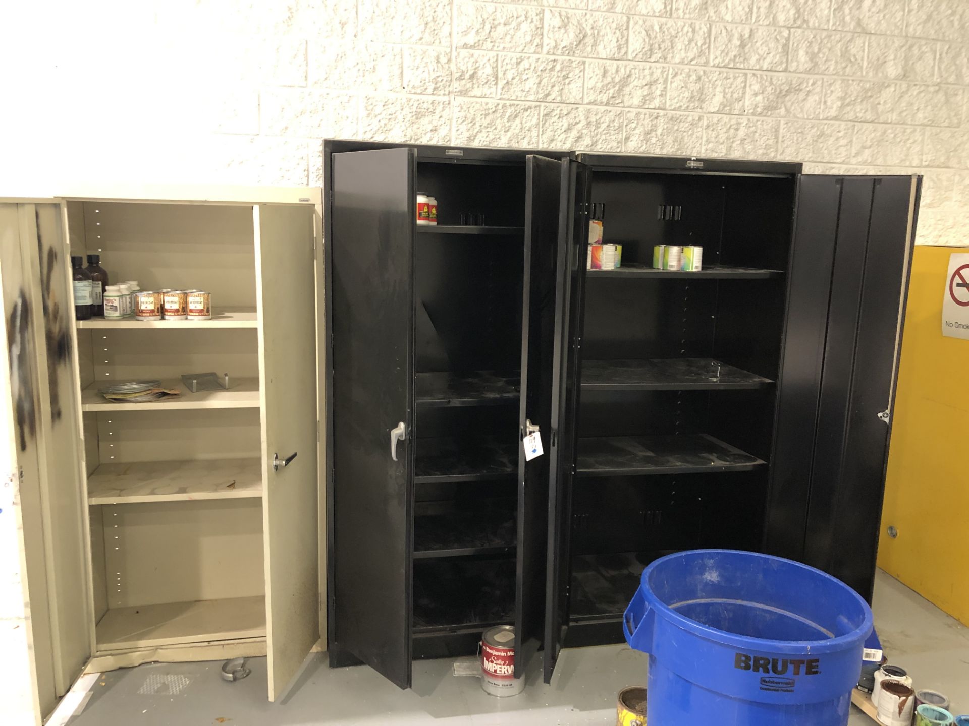 (3) 2 Door Metal Cabinets