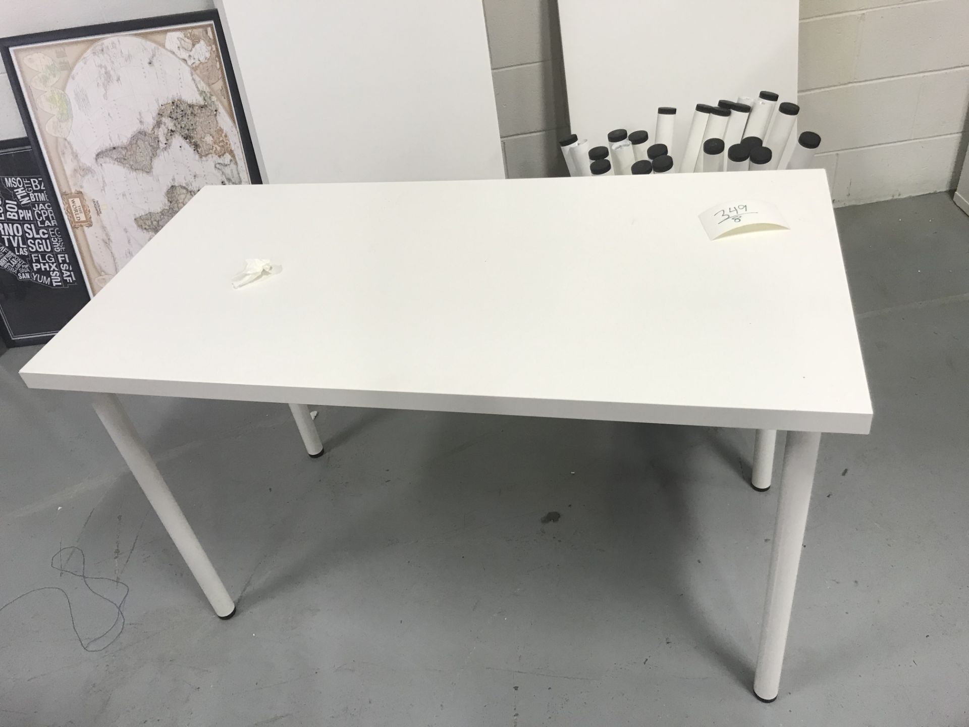 (8) 4' x 2' Formica Top Metal Leg Rectangular Table (7 Are Disassembled Already)