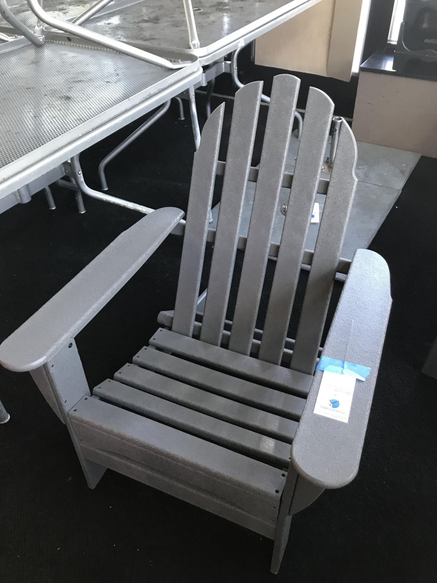 (3) Pollywood All Weather Grey Adirondack Chairs