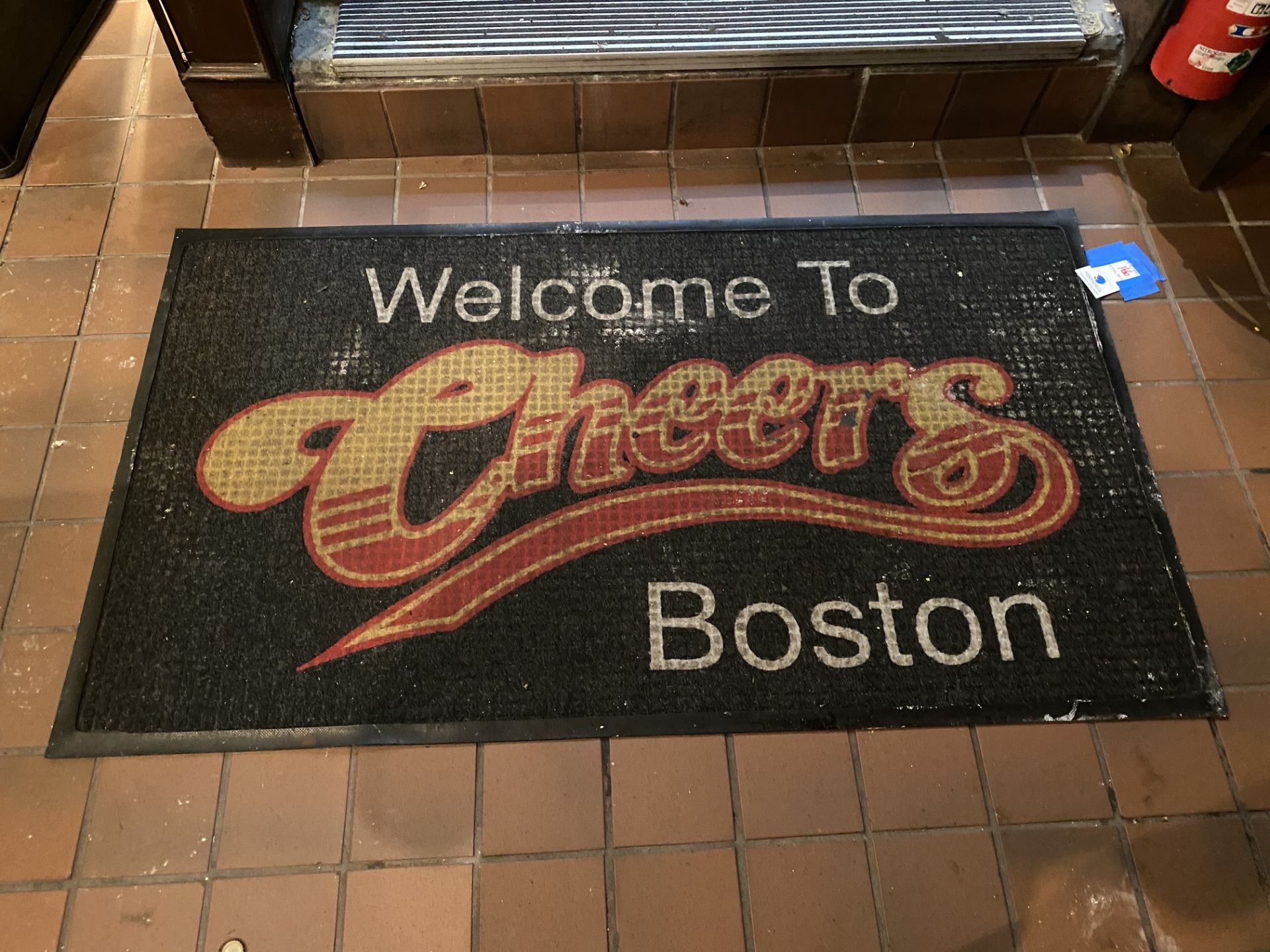 "WELCOME TO CHEERS" Carpeted Rubber Floormat - 61" x 34"