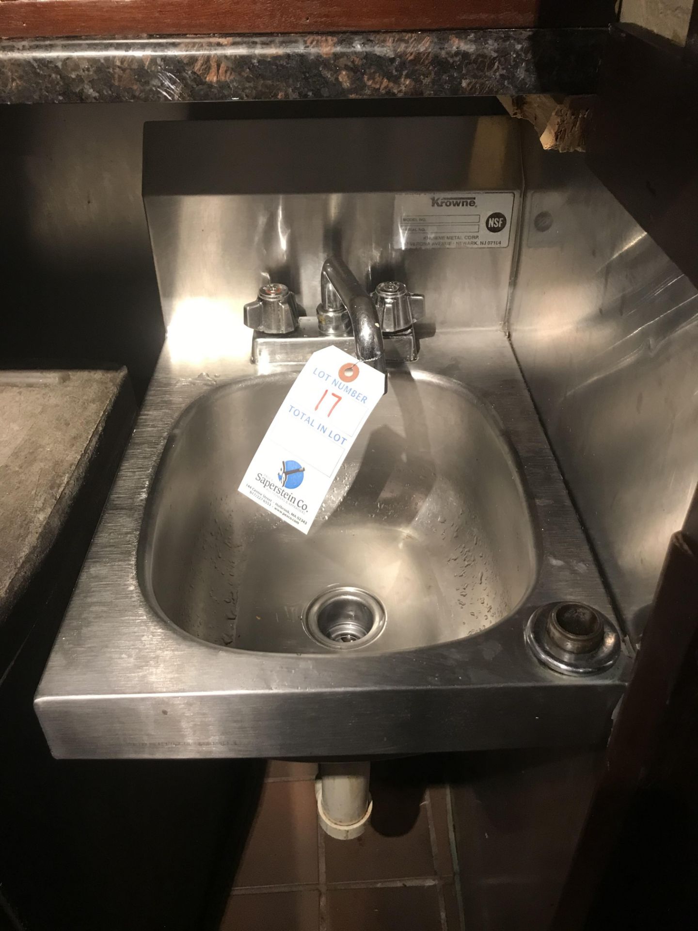 SS Hand Sink w/Soap & Paper Towel Rack