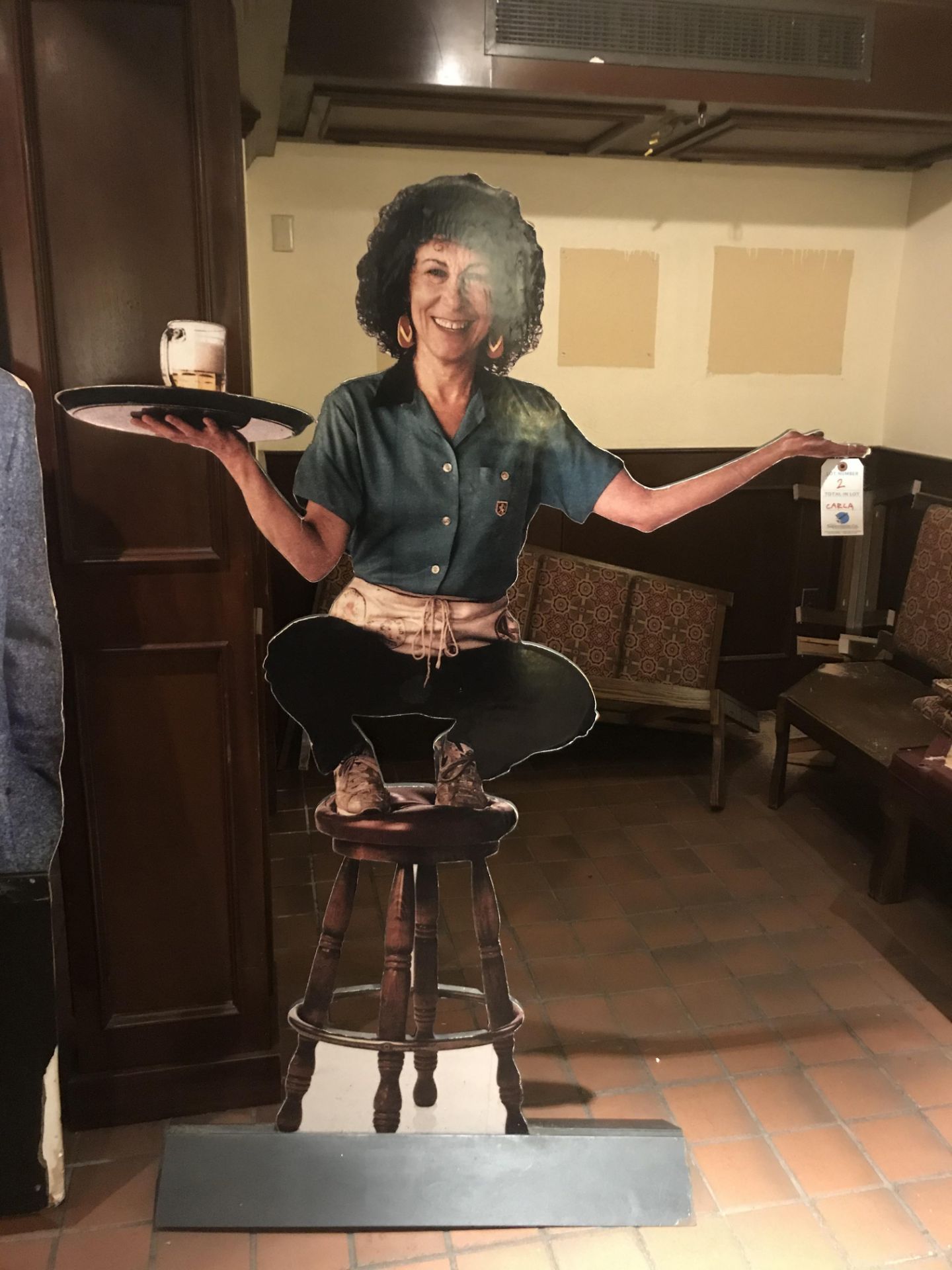 3D Metal Base Cutout of "Carla" from Cheers - 66"H x 45"W