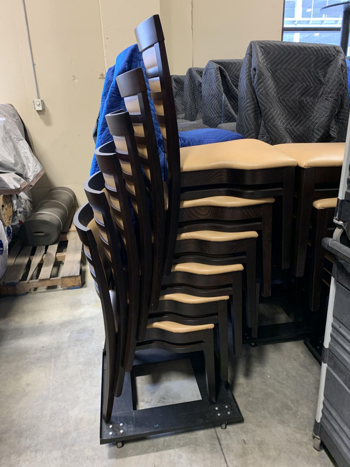 (50) Upholstered Seat & Back Stack Chairs (Very Nice) ($325 Cost New Each)