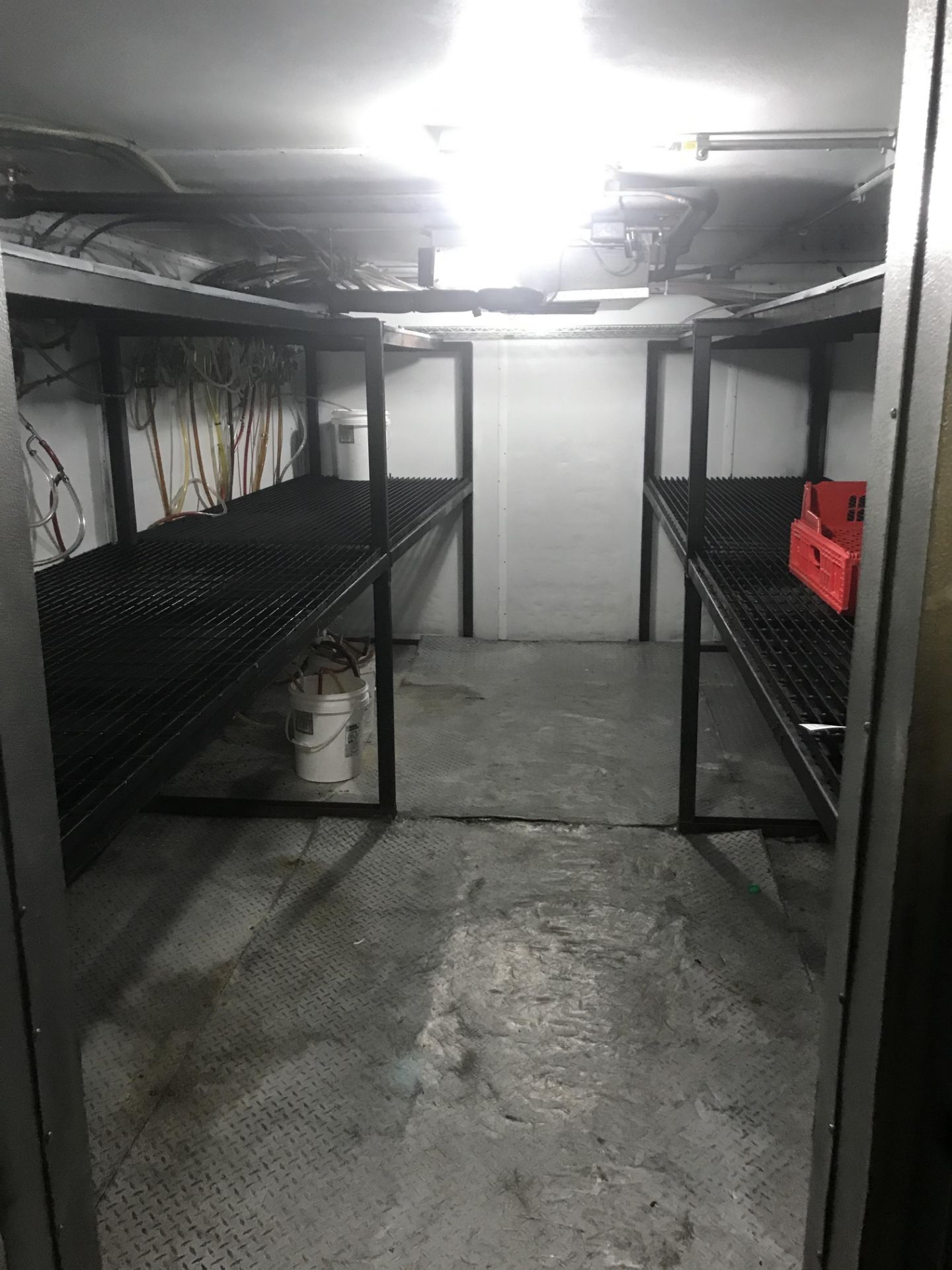 Approx. 18' x 10' Metal Clad Walk In Refrigerator w/Bohn 2 Fan Blower & Door (FIRE SPRINKLER HEAD