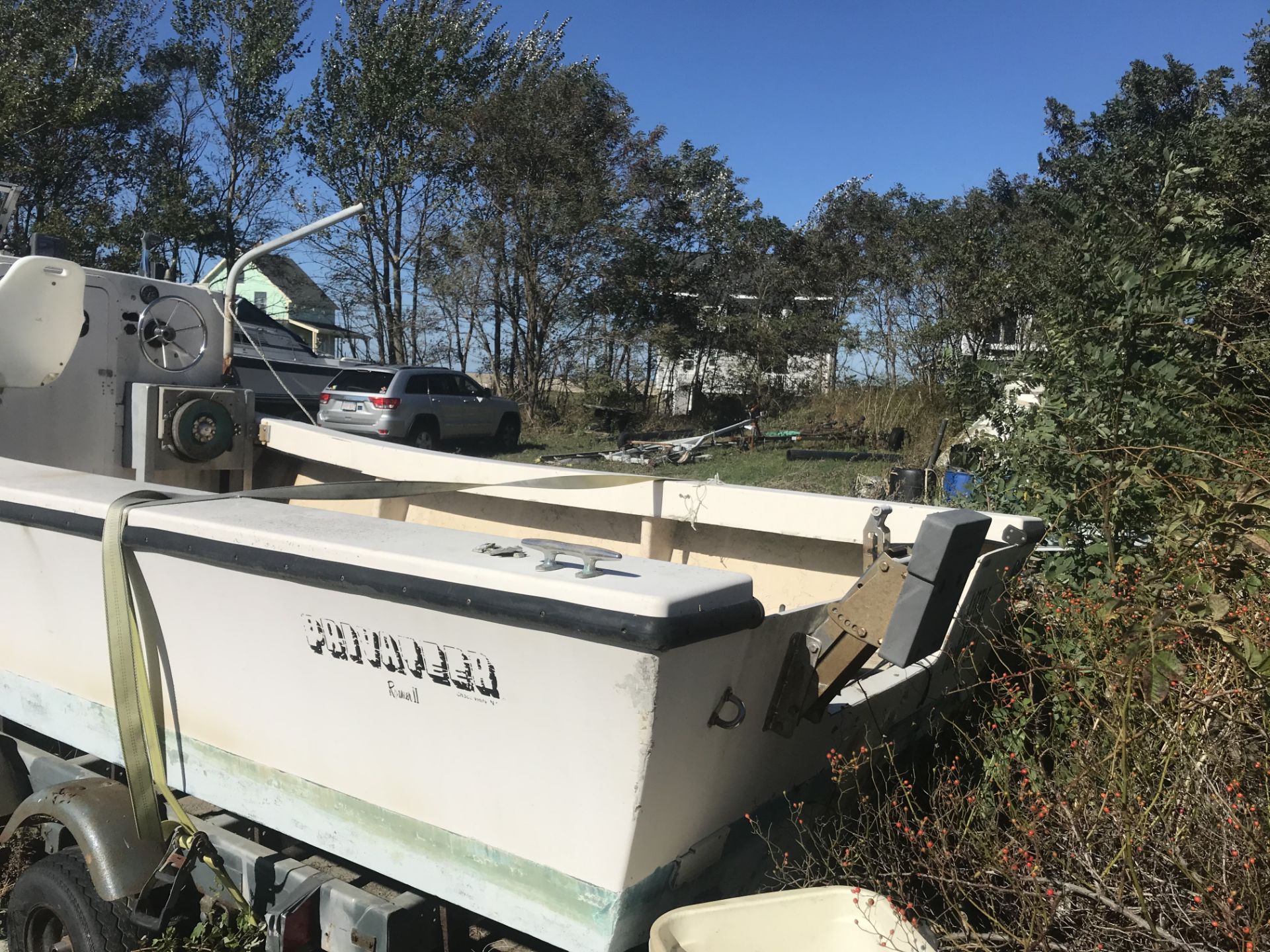 1990 Privateer 22' Lobster Boat with Jib, Hauler & Dual Axle Trailer (BOAT HAS NO MOTOR, TRAILER HAS - Image 2 of 3