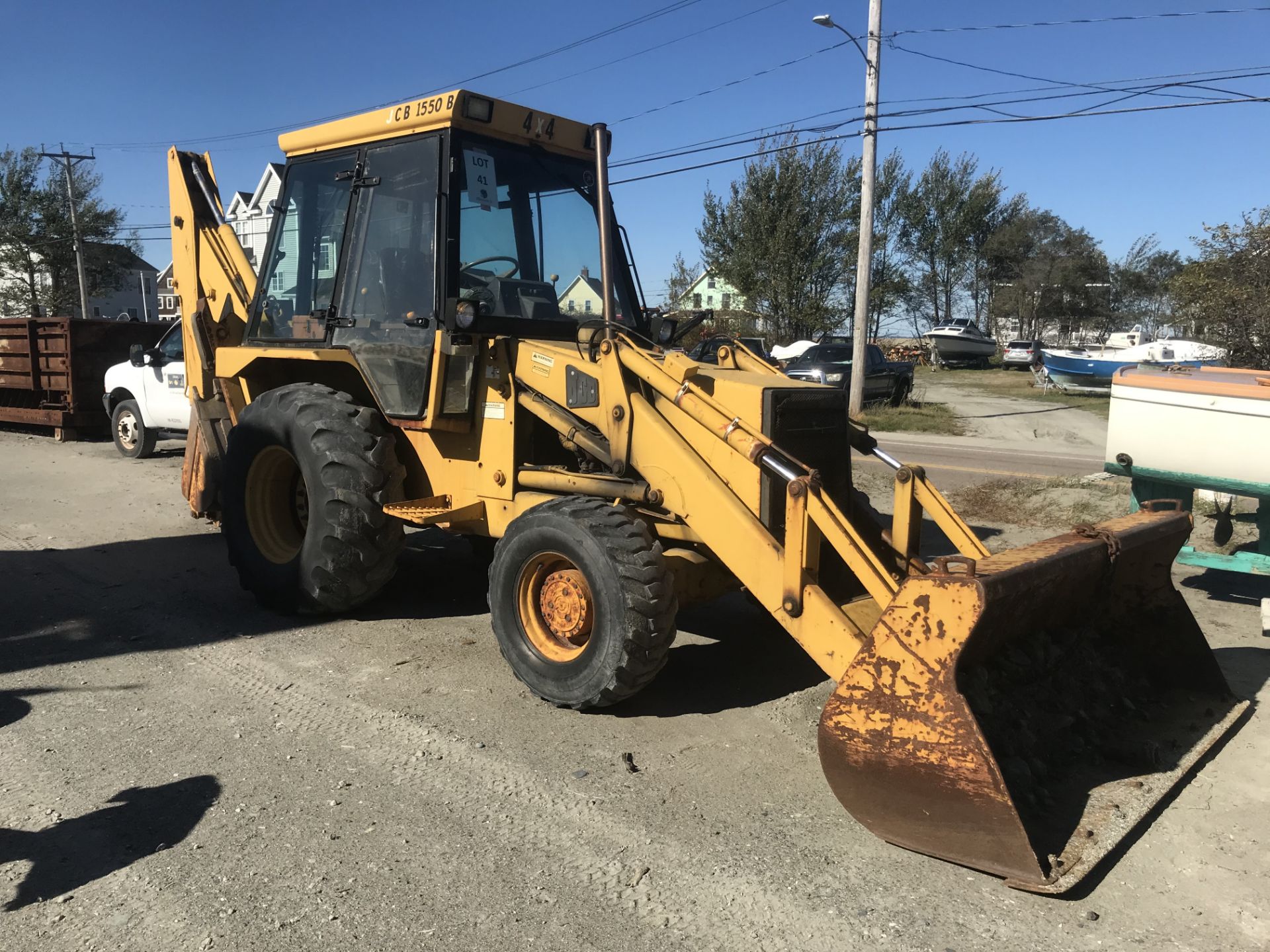 JCB 1550B 4x4 Loader Backhoe, PIN 308412, Hours 8215, 8' Bucket, MACHINE RUNS!