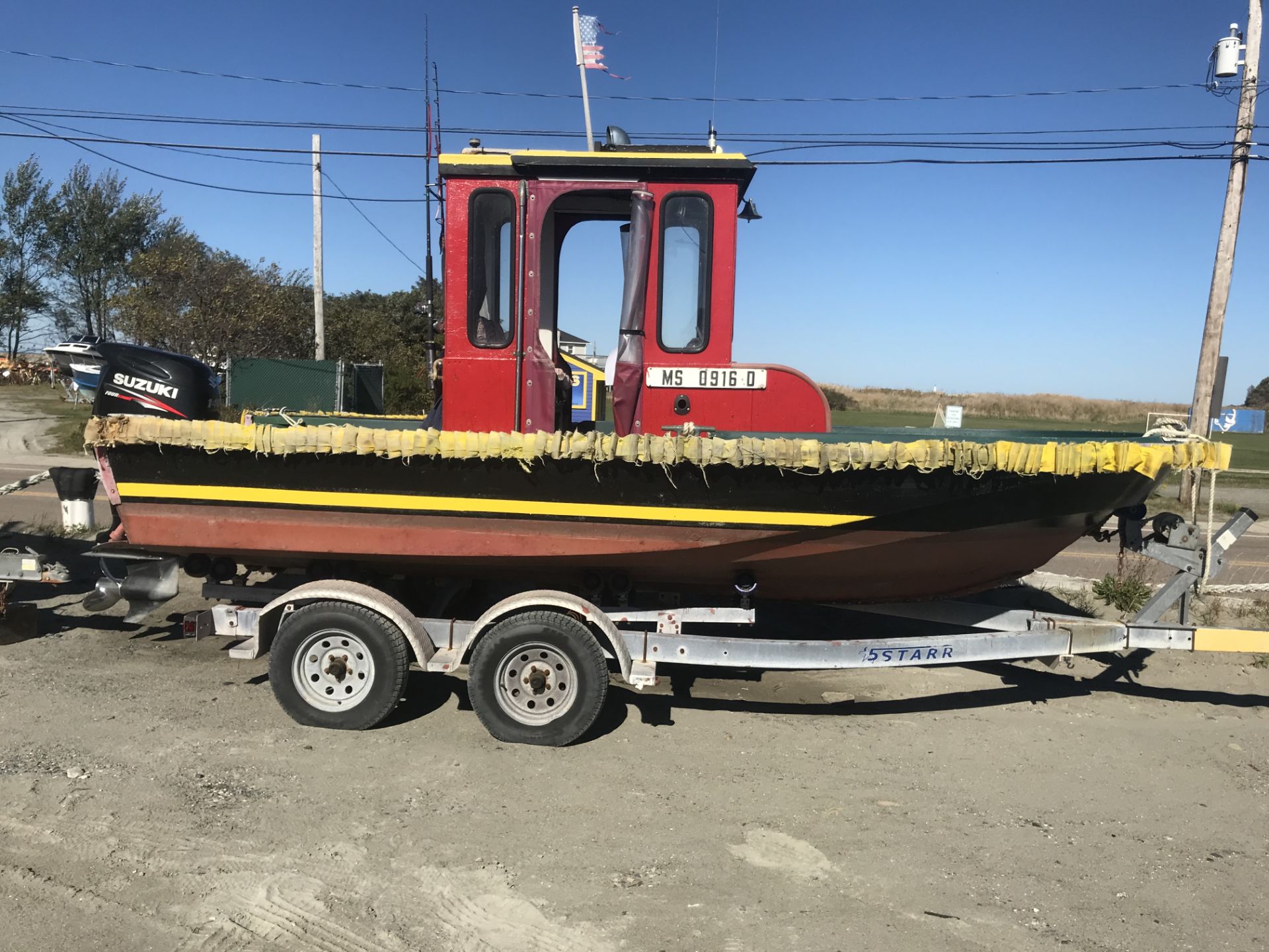 Work Skiff, Approx. 17', Suzuki 4 Stroke 140HP Outboard, Enclosed Console, Garmin 440 GOS,