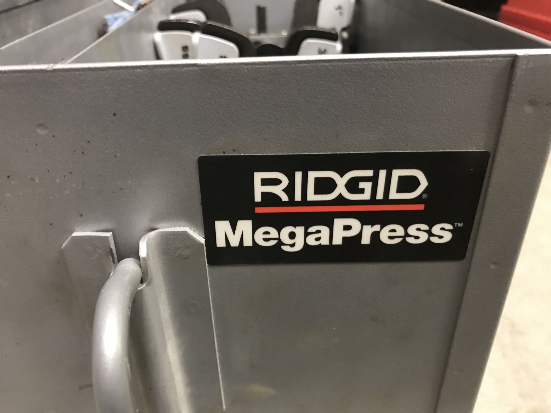 Ridgid Megapress 9 Piece Kit w/Box & (2) Ridgid #25020 Couplings & Asst. Couplings - Image 2 of 3